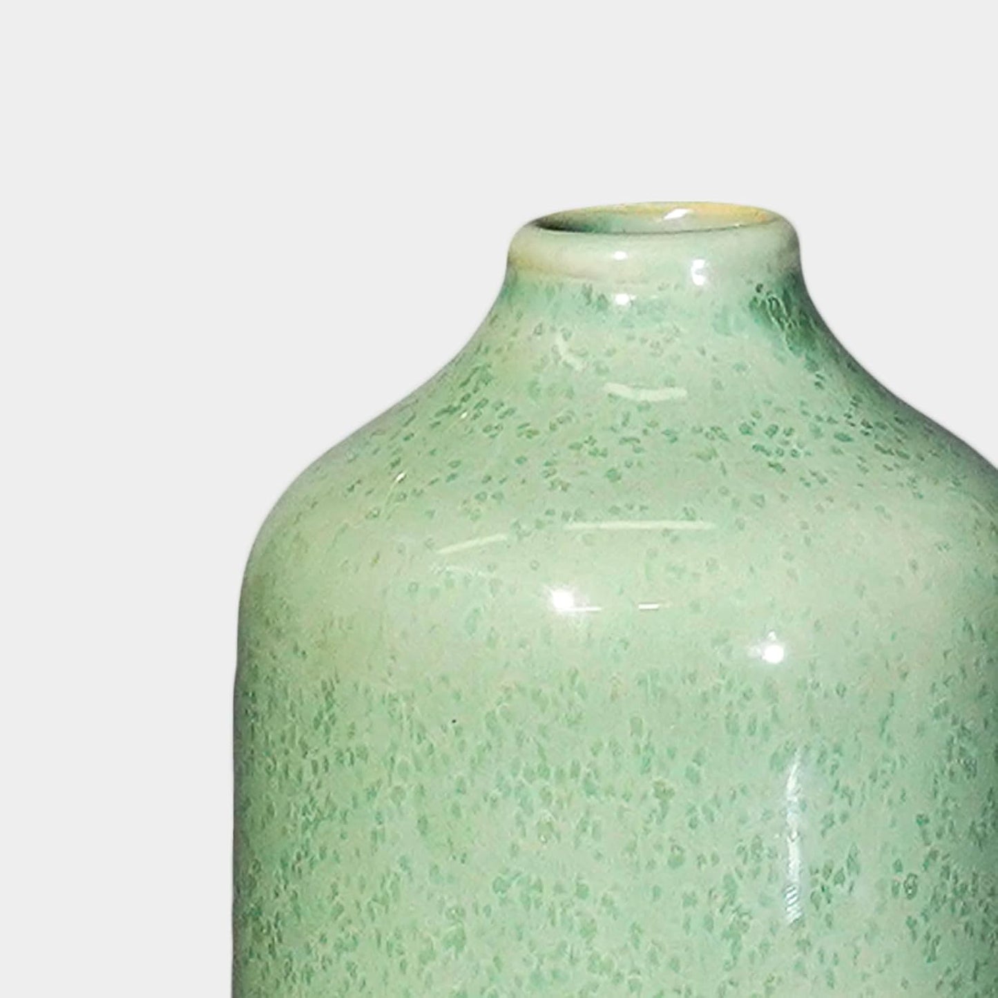 Modern Ceramic Bud Vases / Green / 4 Inch