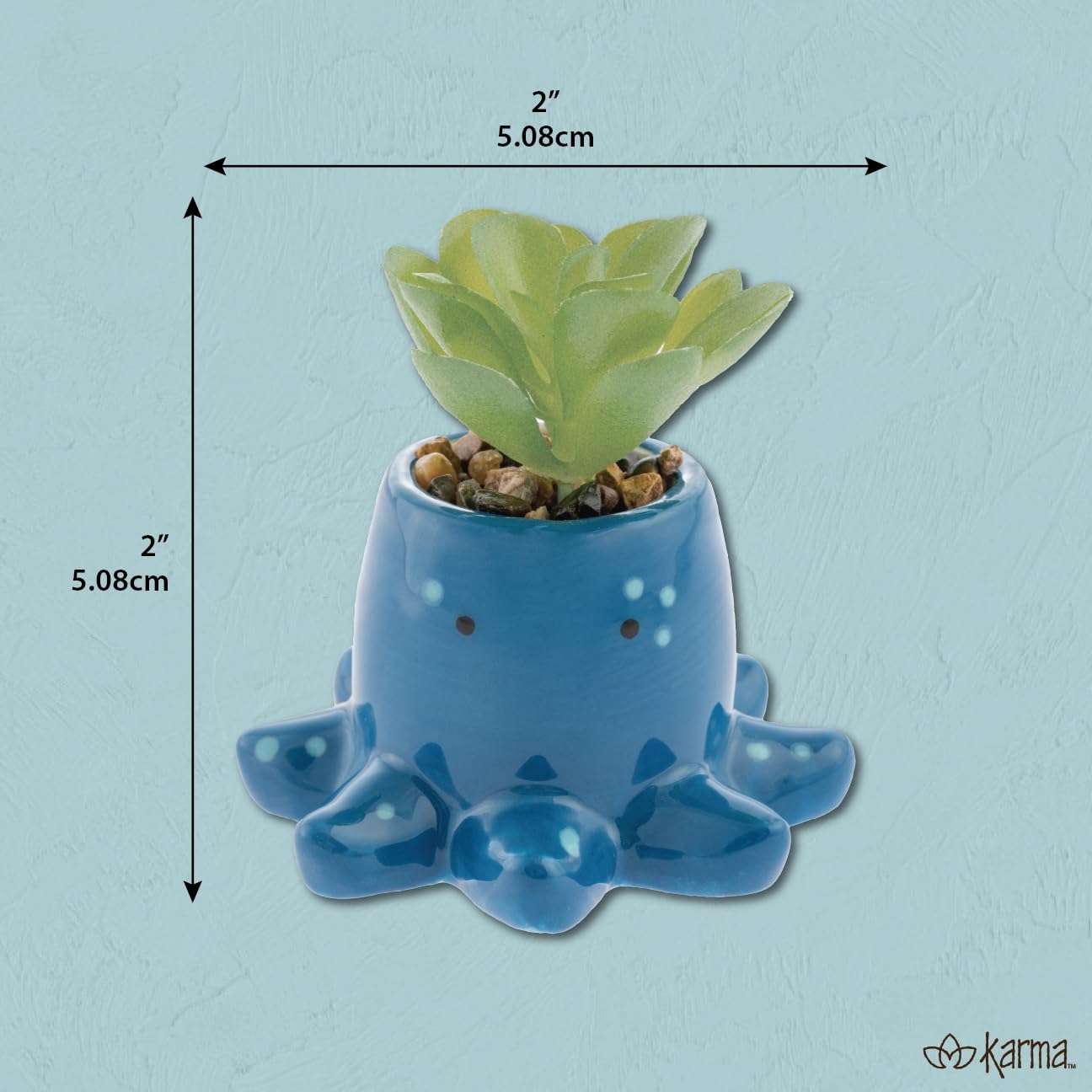 Faux Mini Succulent Plant / Books