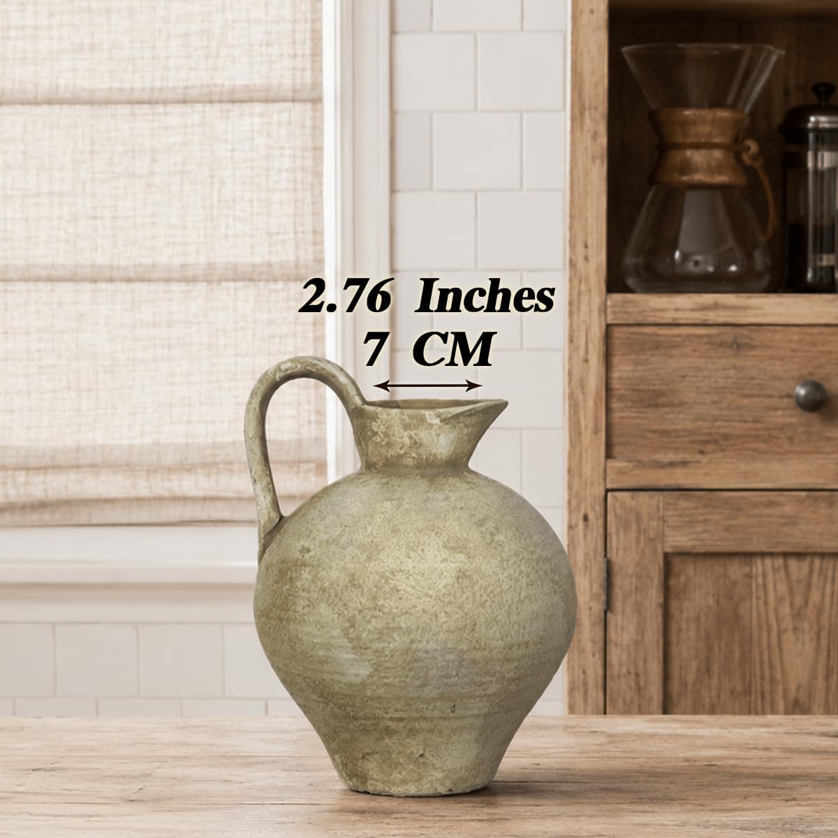 Ceramic Rustic Vase / Beige / Shape 1