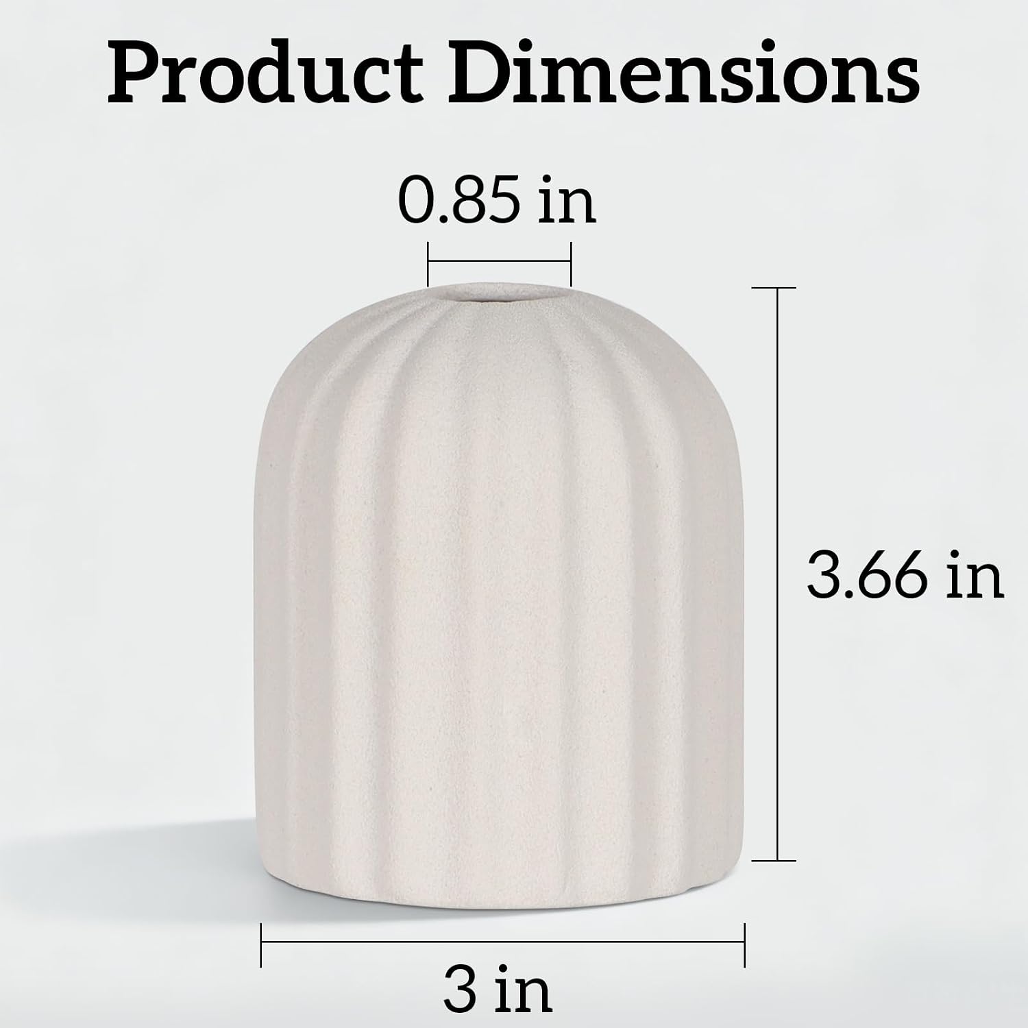Ceramic Flower Vase Home Decor / White-v25 / 3.7 Inch
