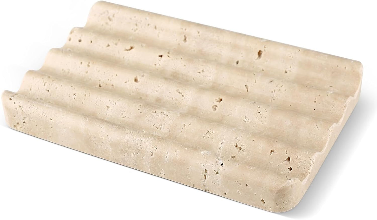 Travertine Bar Soap Holder Shower / Travertino Romano / Beige
