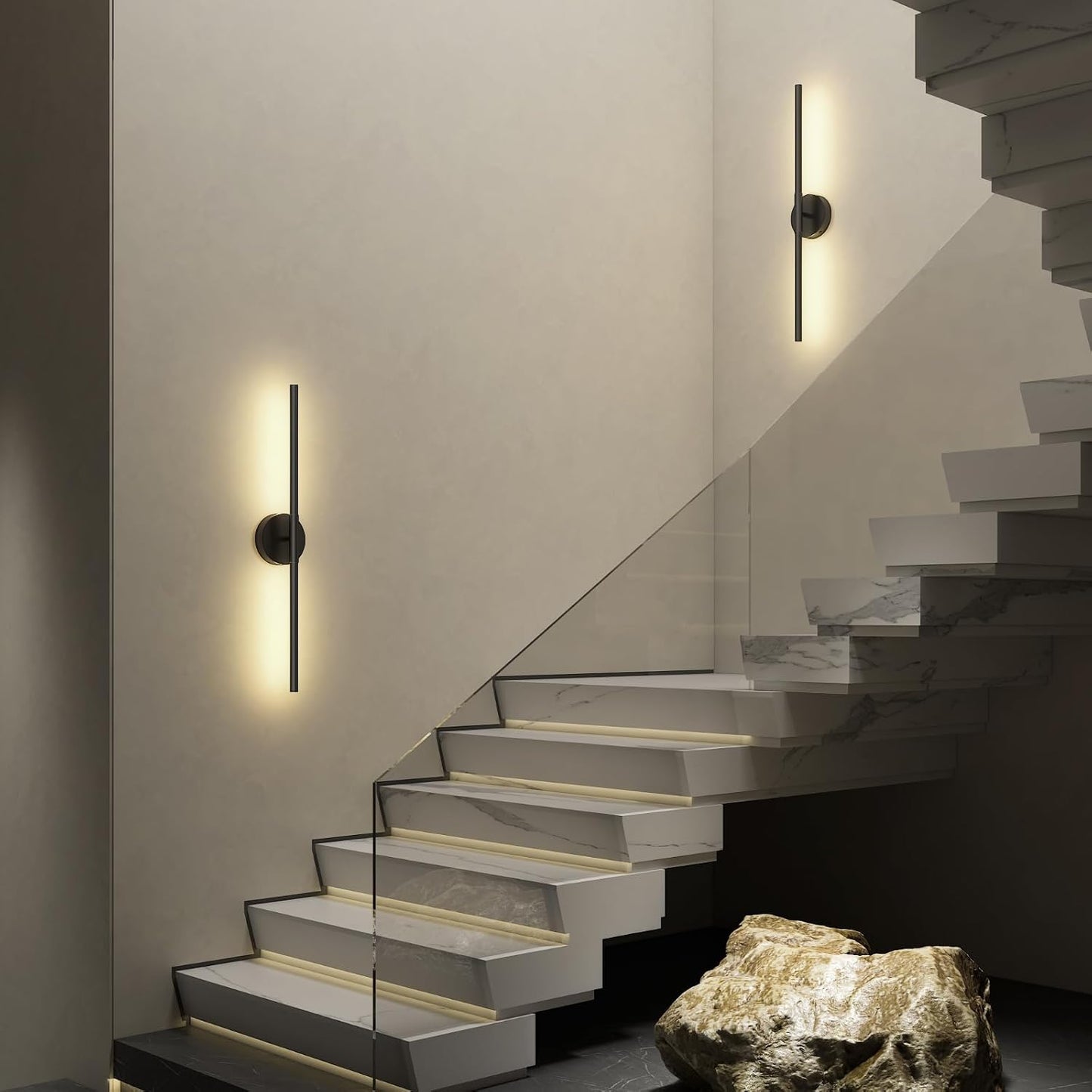 JOFIOS Battery Operated Wall Sconces Set of 2, 360°Rotation Wireless Rechargeable Wall Lights: Dimmable Detachable Wall