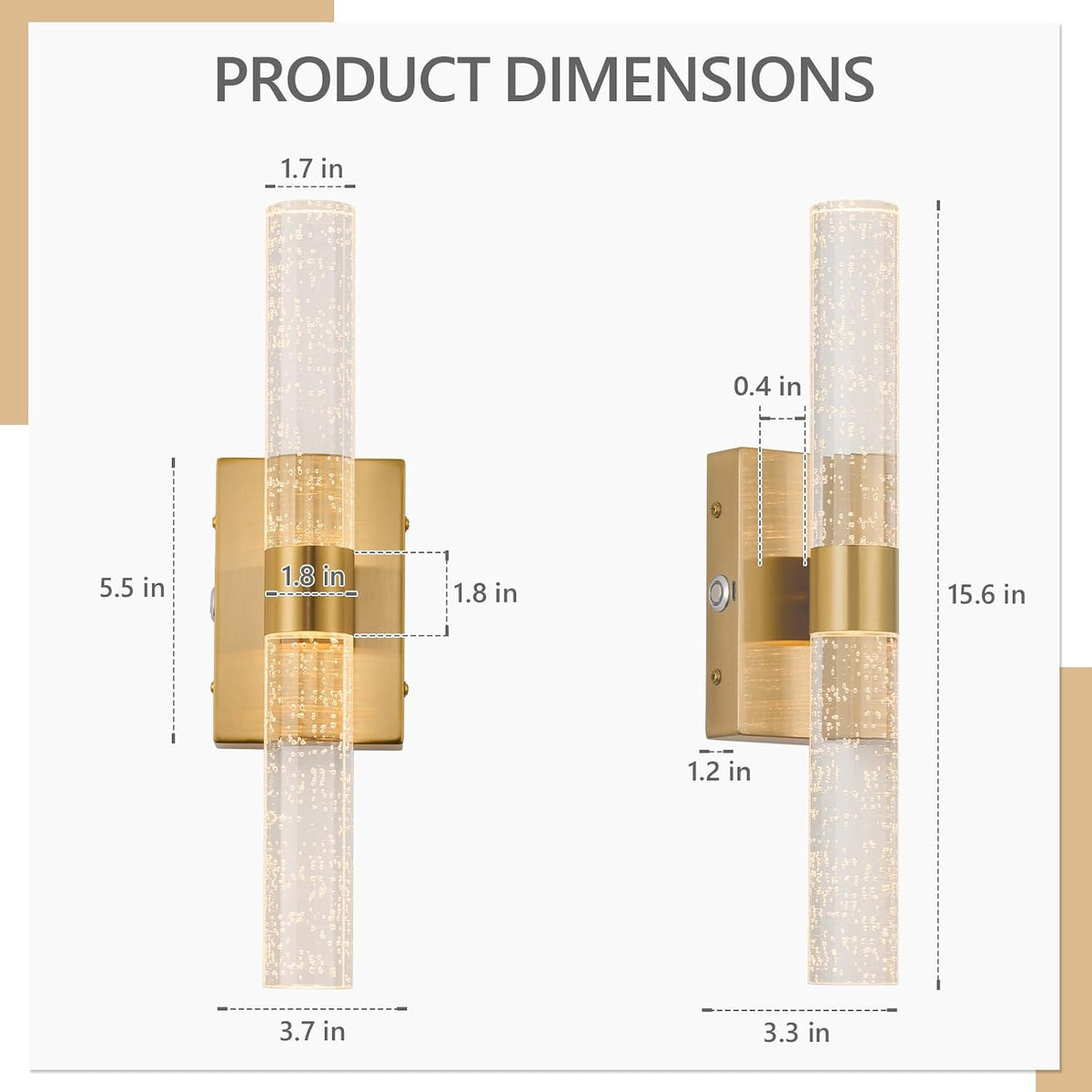 Battery Operated Wall Sconces Set of 2, 20000mAh Rechargeable Wall Light | Remote Control 3000K-6000K Dimmable LED