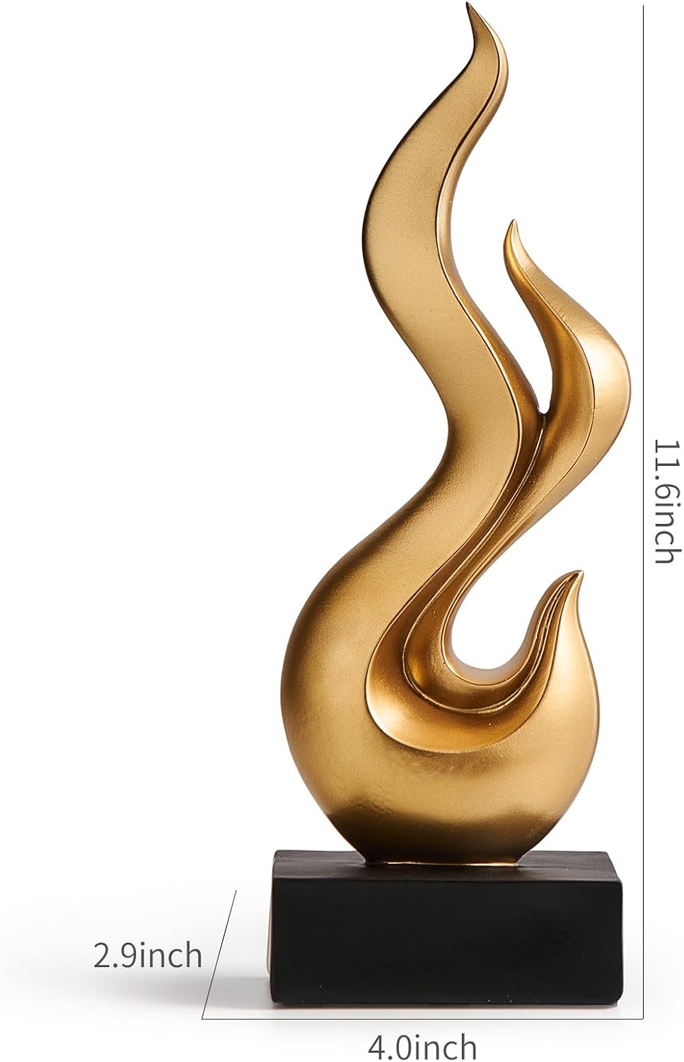 Decor Flame Statue / Gold