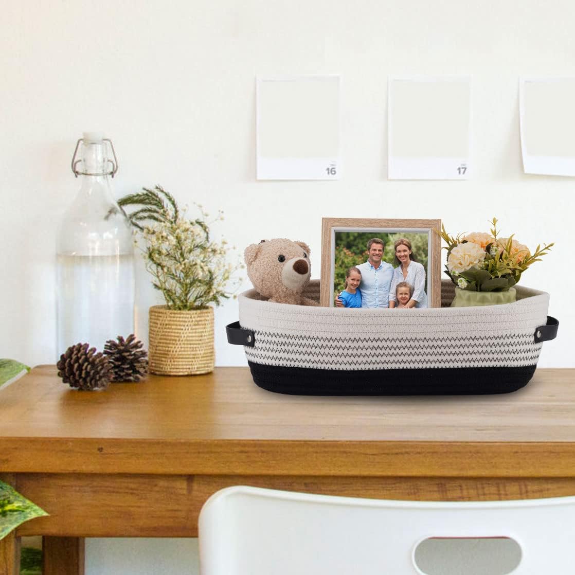 Toilet Paper Holder Basket / Black