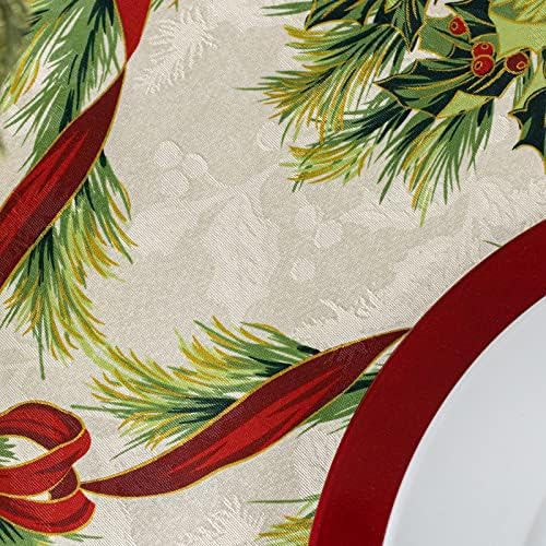 Benson Mills Christmas Ribbons Tablecloth (60" X 84" Rectangular)