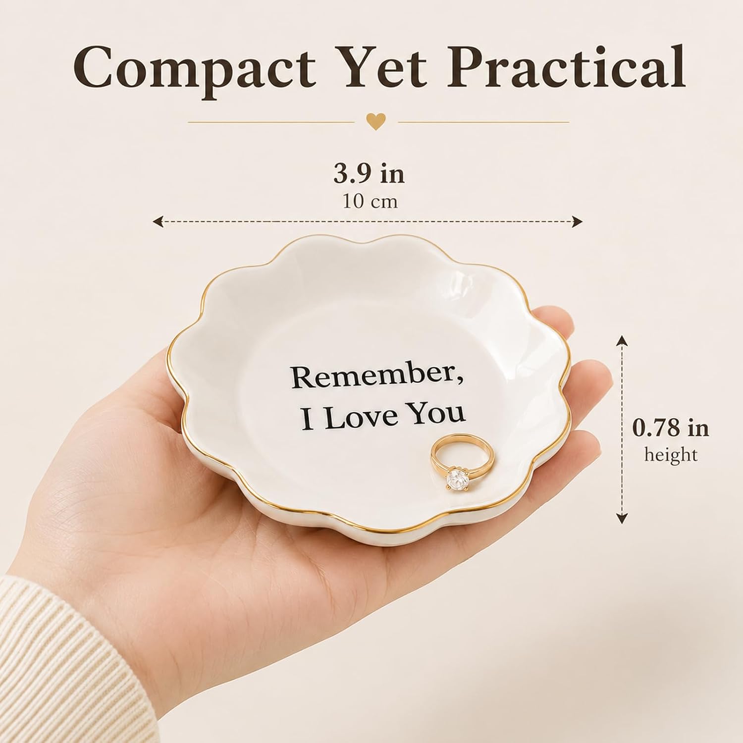 Ceramic Ring Holder / Remember, I Love You