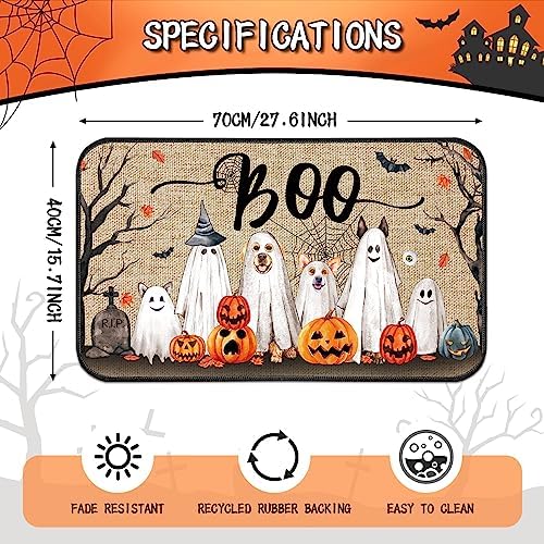 Ceenna Halloween Door Mat Welcome Mat for Front Door,Boo
