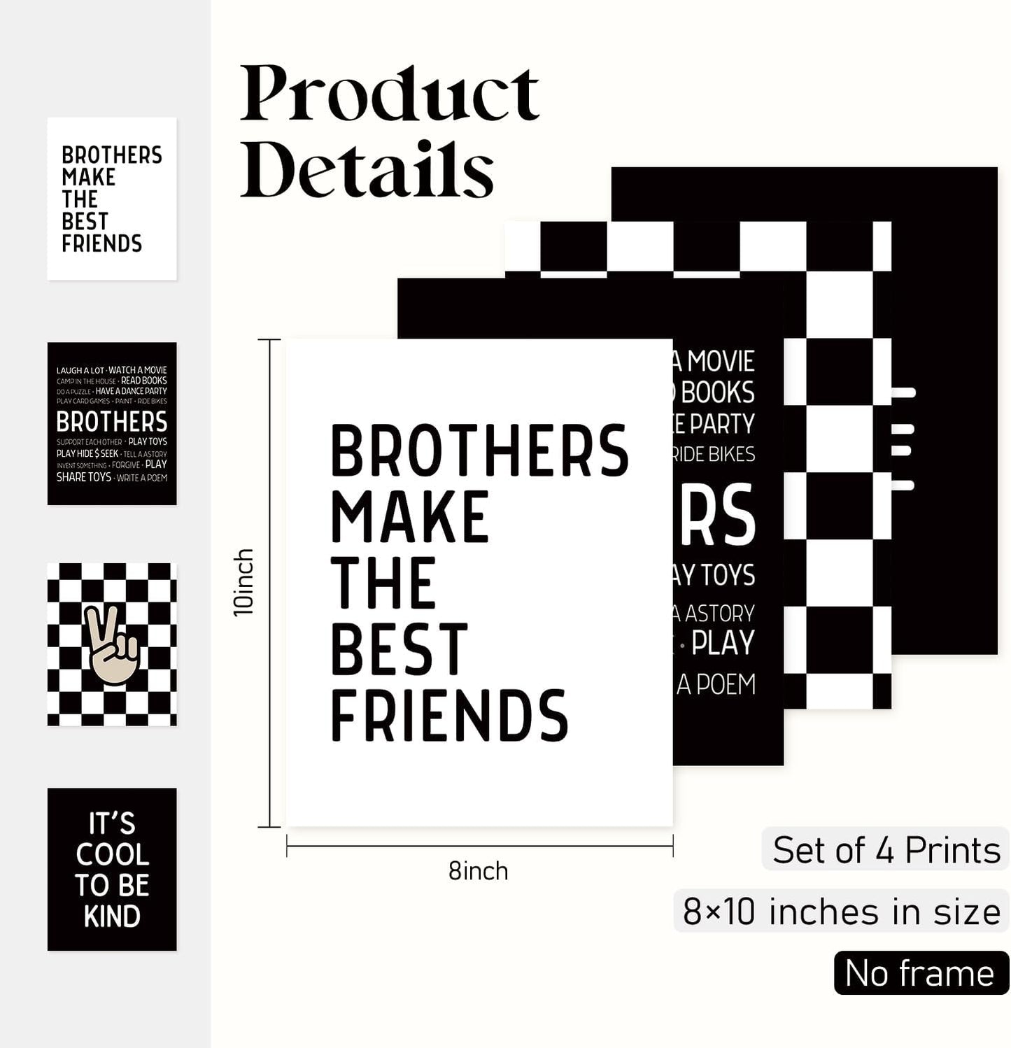 Boys Nursery Room Wall Decor / 8 x 10 / Friends