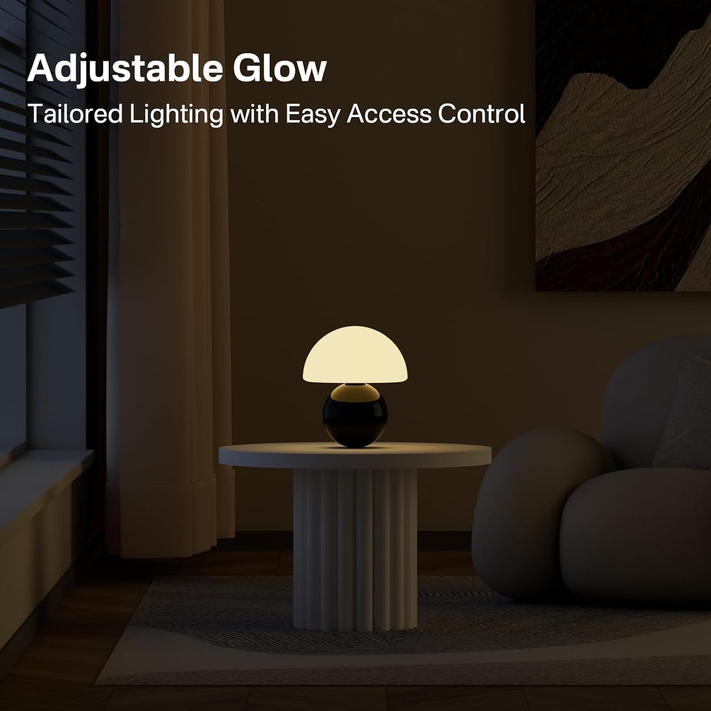 Mushroom Lamp Table Lamp / Black