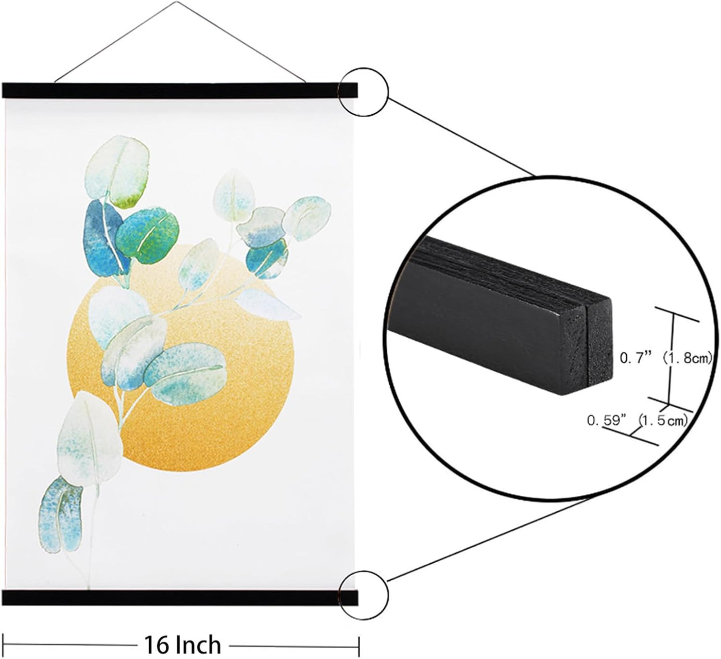 FALAMON 3 Pack Magnetic Poster Hanger Frame, 16x20 16x24 16x22 Magnet Poster Frame for Posters, Prints, Photos