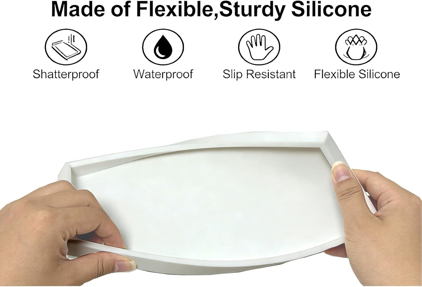 Counter Tray Set / White / 15.7 x 5.9 x 0.9