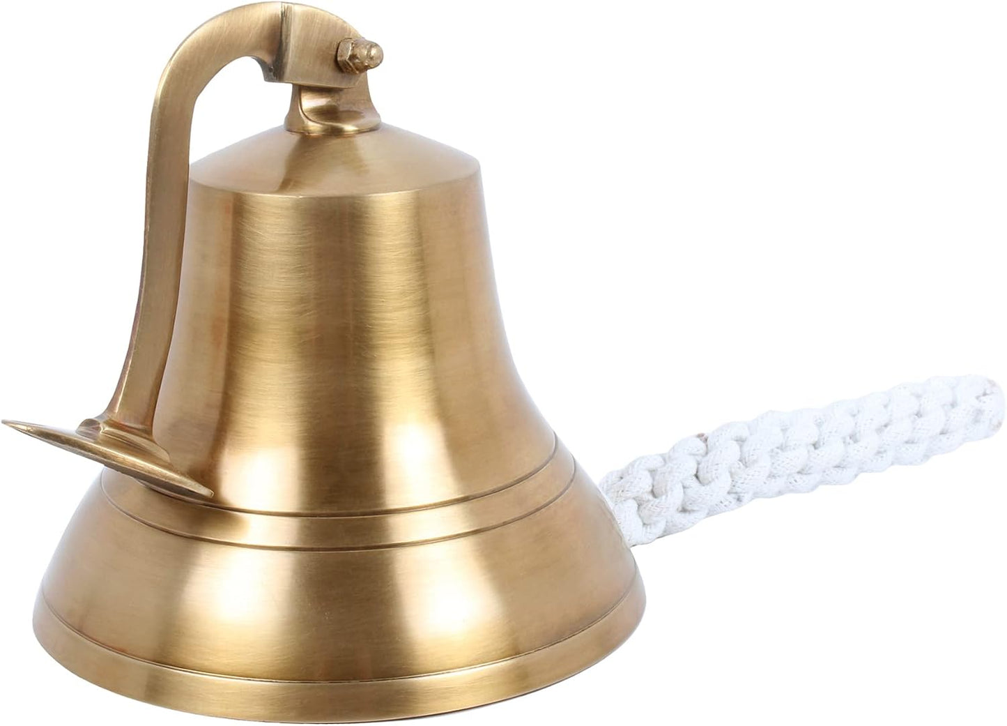 Antique Brass 6" Wall Mounted Nautical Bell - Hanging Bell for Ships & Christmas