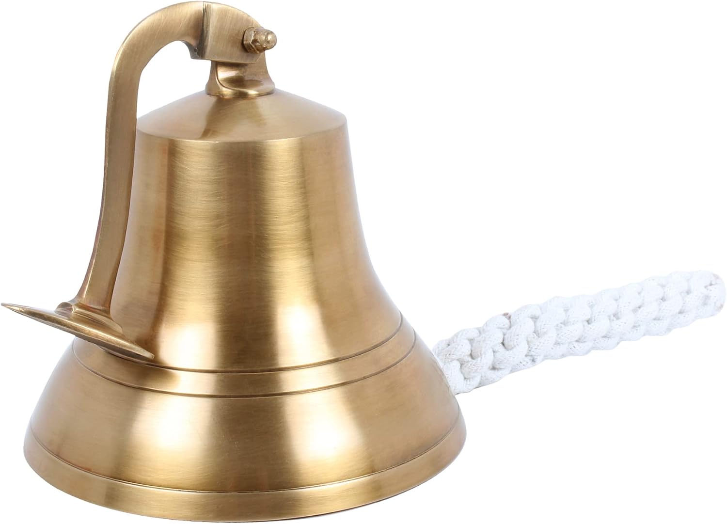 Antique Brass 6" Wall Mounted Nautical Bell - Hanging Bell for Ships & Christmas