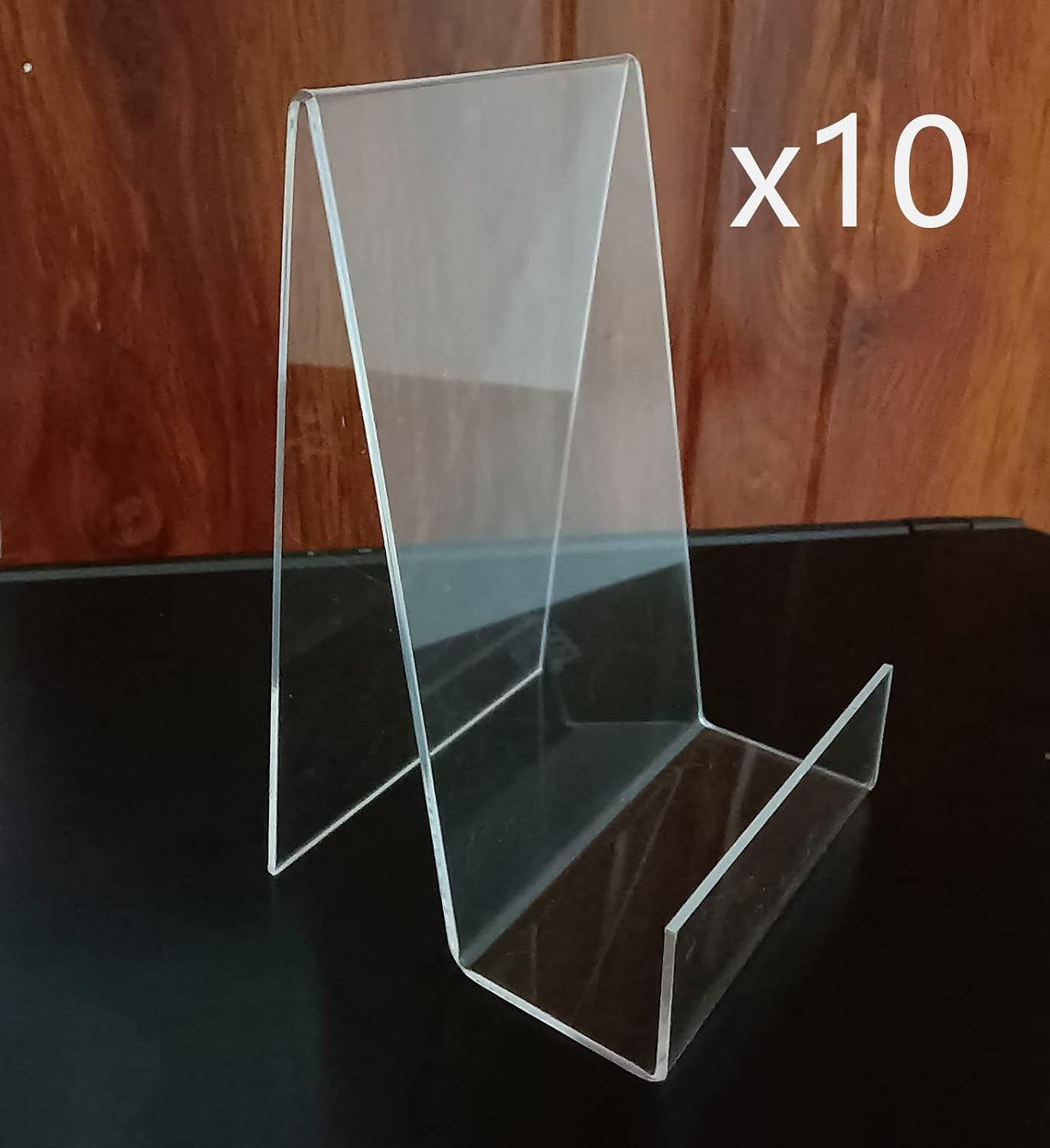 6'' x 4'' Acrylic Book Display Stand Easel / Clear / Set of 10