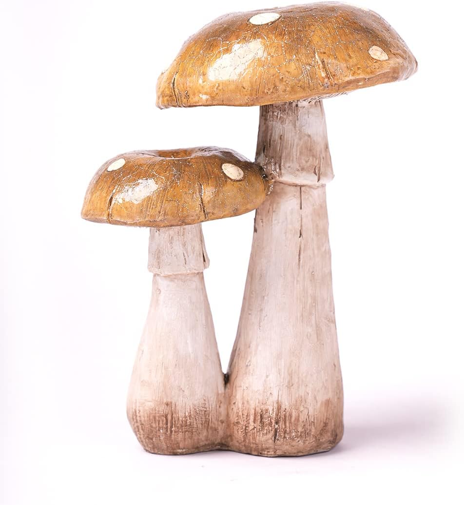 Mushroom Statue Sculpture Fairy Figurine Garden Decor Gift / Set of 3