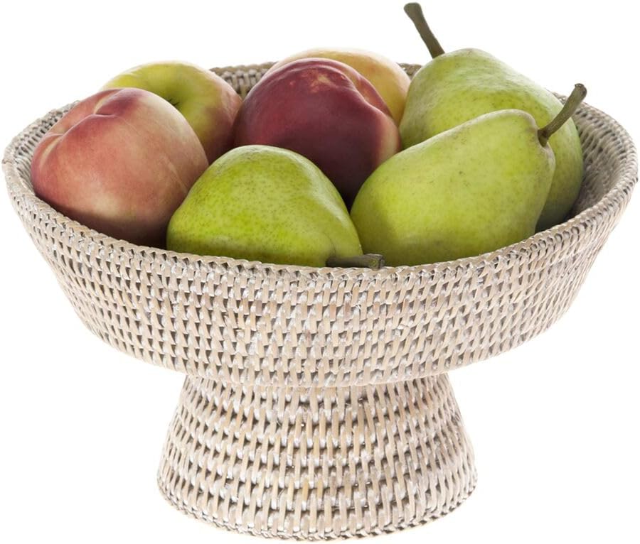 Decorative Kitchen Basket / White Wash