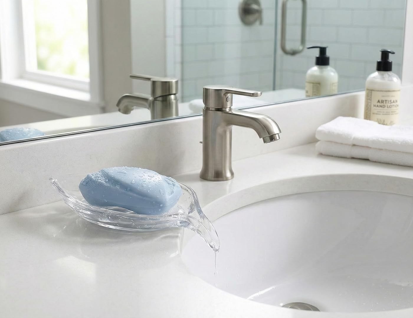 Heavy Soap Holder / Clear / Leaf