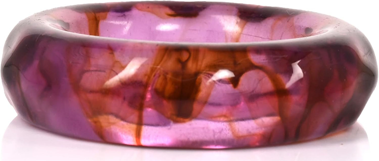 Alpha Living Home Spring Epoxy Resin Napkin Rings, Set of 12, Color | Glossy handcrafted resin, 2.5x2.5x0.5 in each