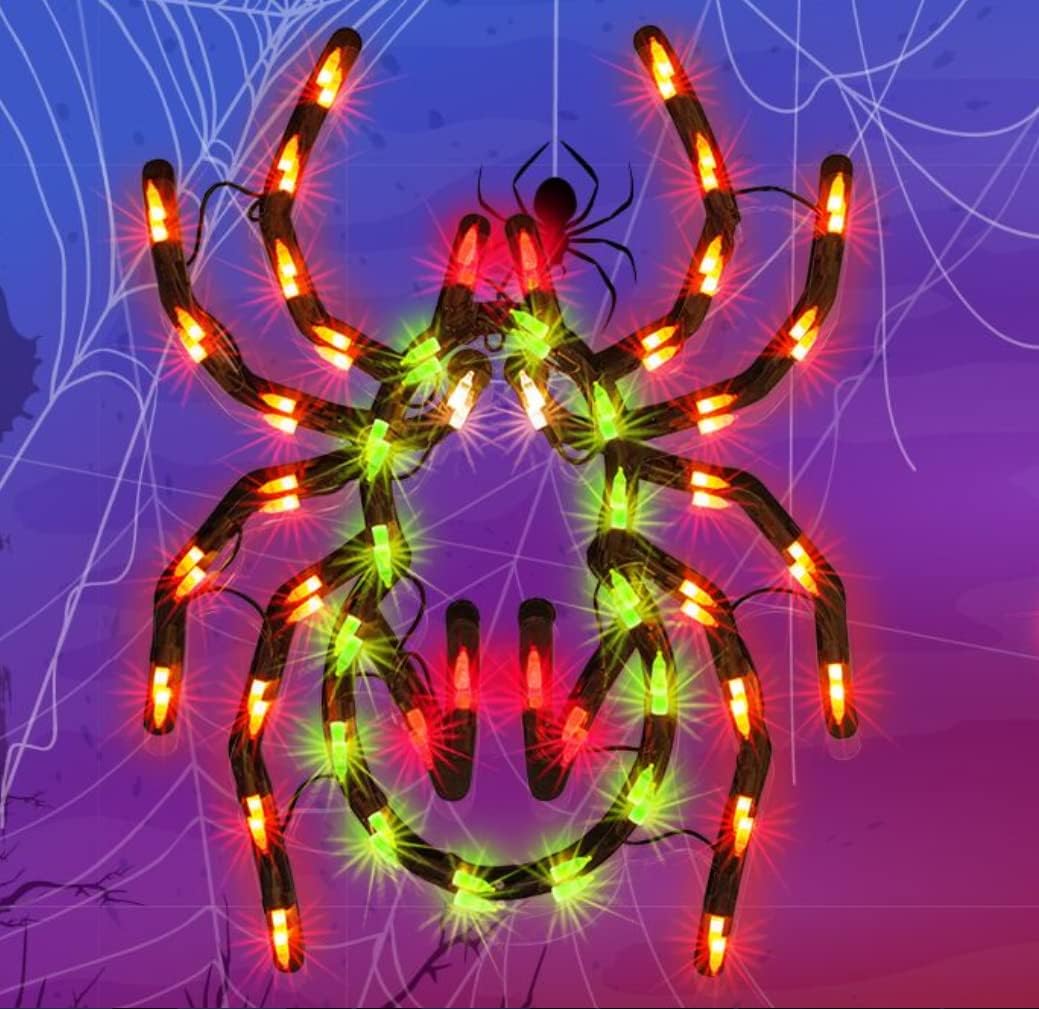 LAMPHOME 12.8'' Halloween Decorations Window Silhouette Holiday Displays, Lighted Spider for Party Home Indoor Tabletop Halloween Ornamet (Halloween Spider)