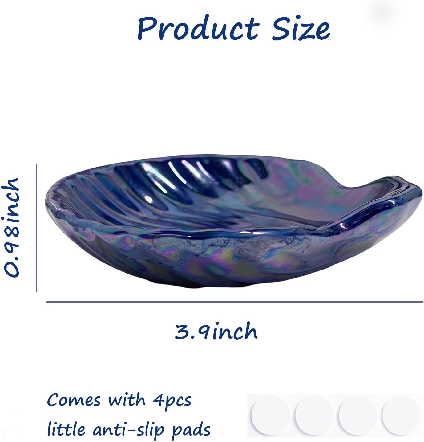 Shell Jewelry Holder Dish / Indigo