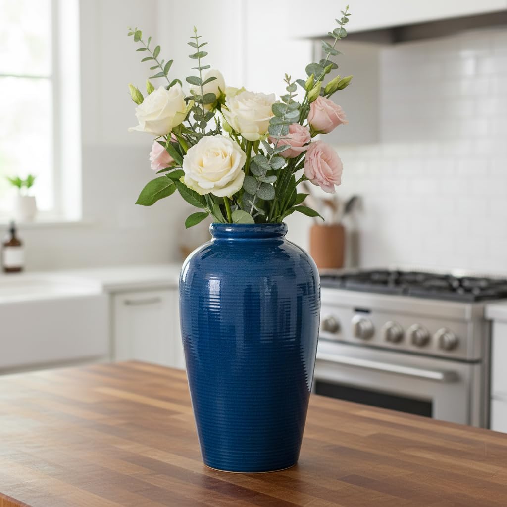 Ceramic Vases Home Decor / 11 Inch / Blue