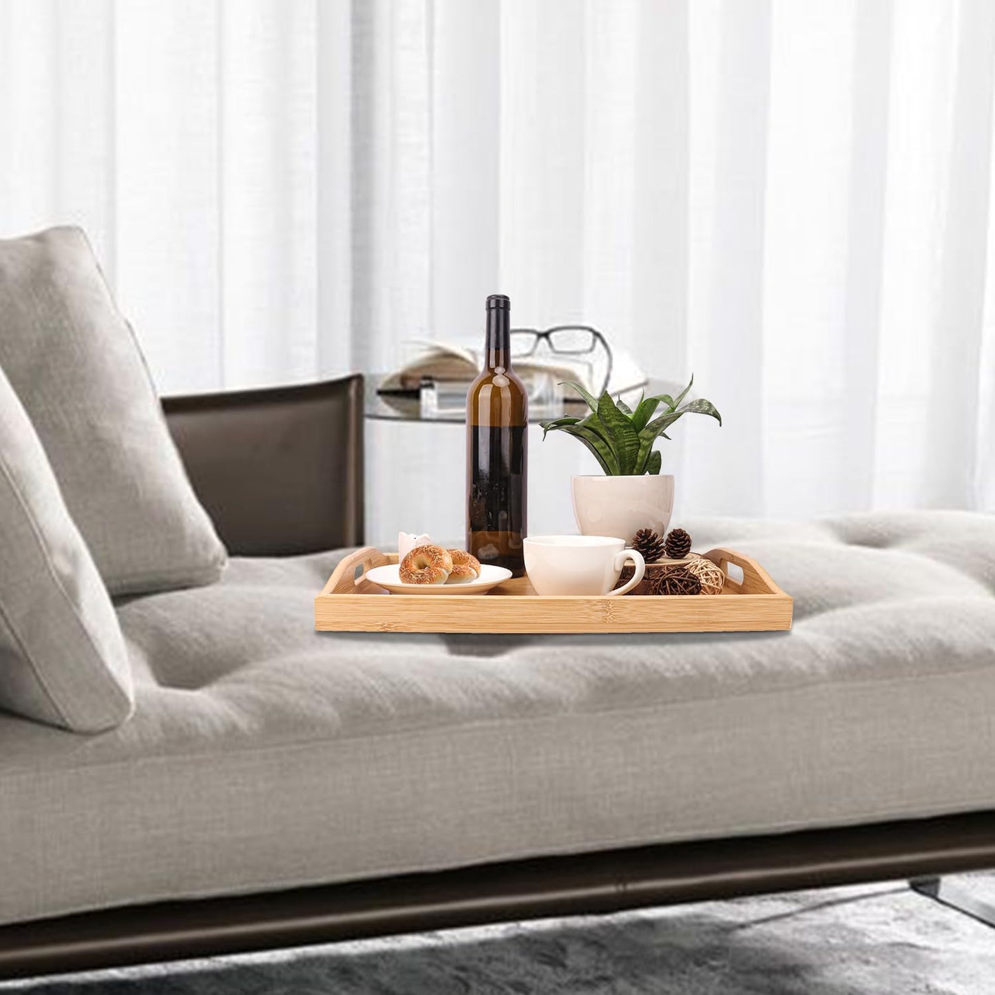Wooden Serving Trays / 16 x 11.6 / Set of 3