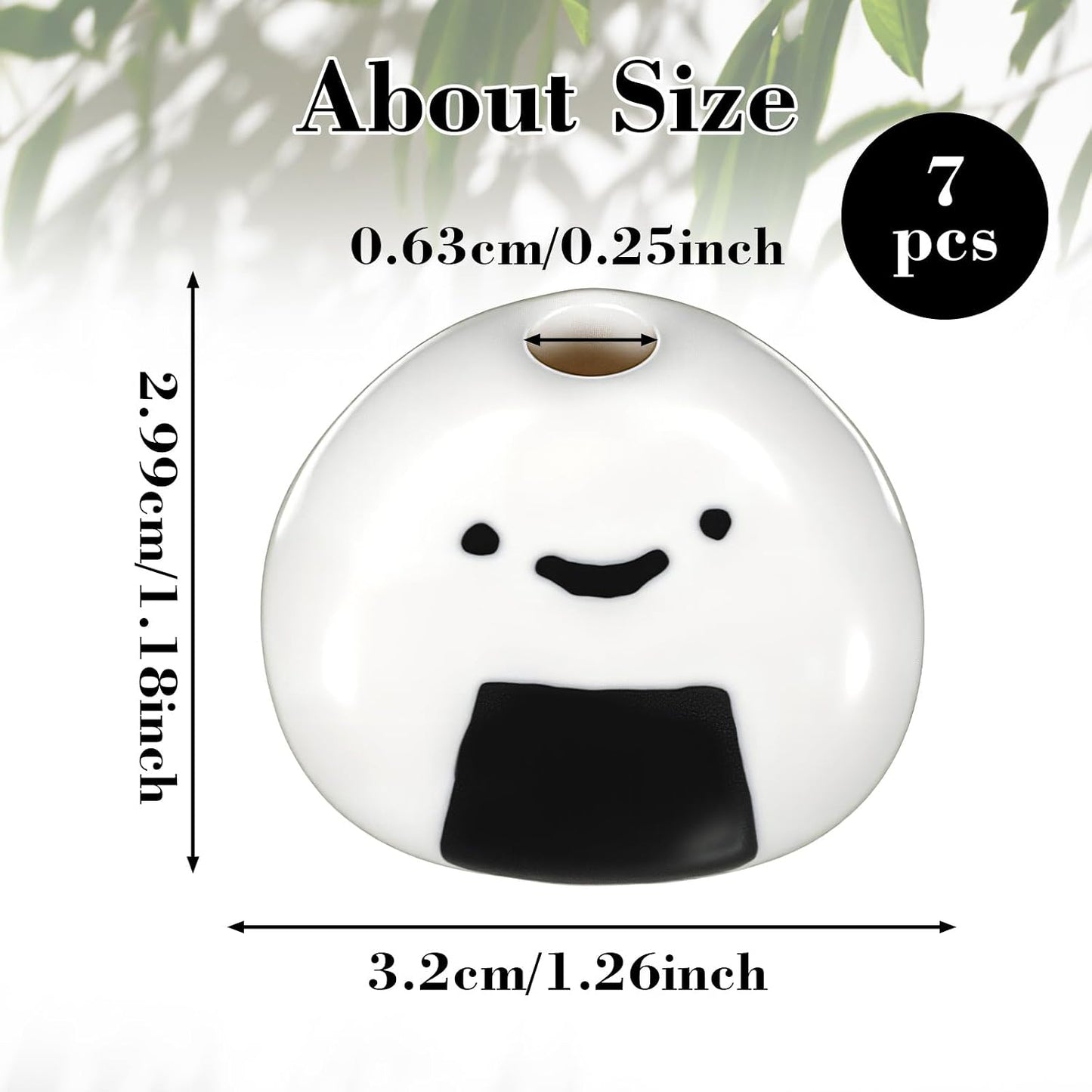 Handmade Ceramic Rice Ball Japanese Onigiri Bud Vases for Dry Flowers / White / Set of 7
