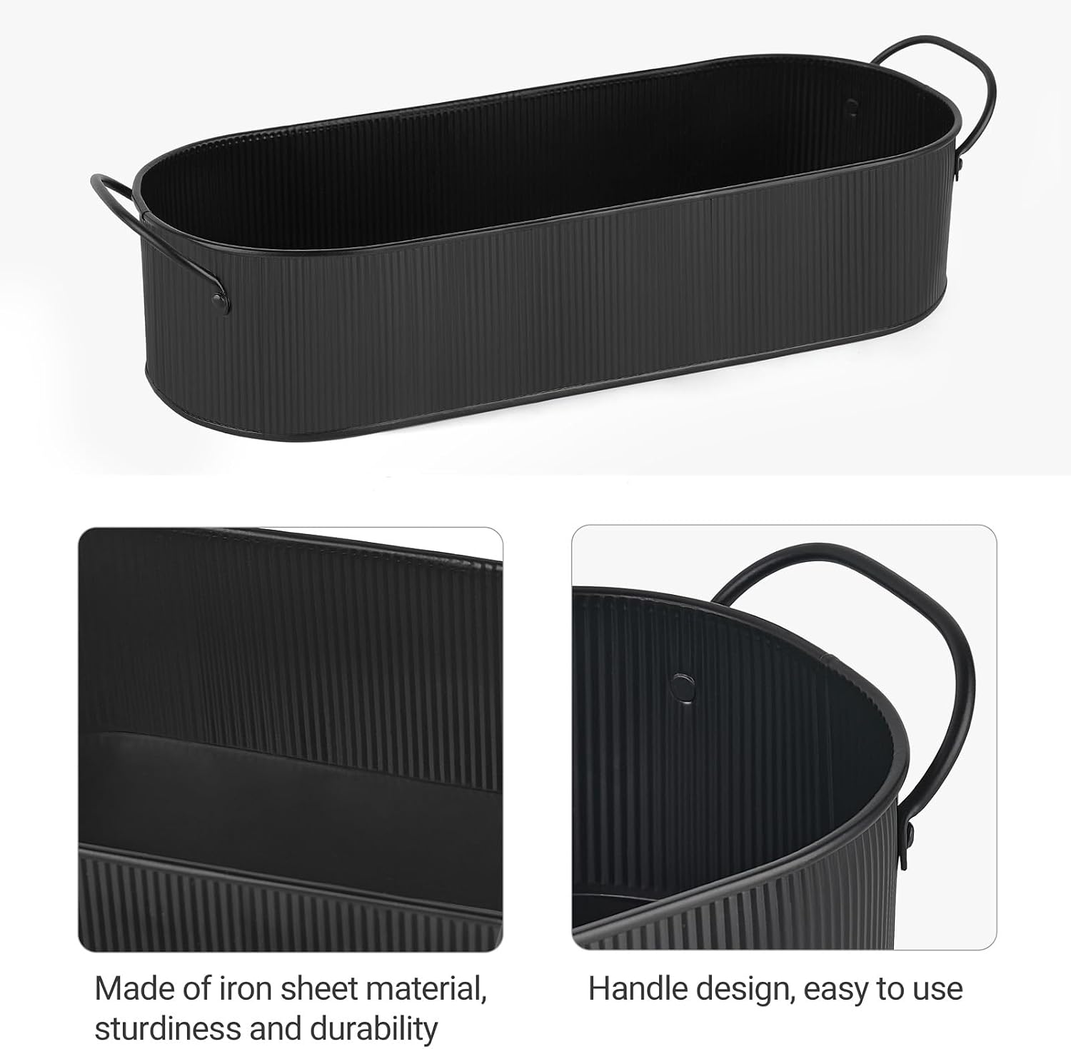 Metal Storage Basket for Toilet Tank Top Bathroom Decor / Black