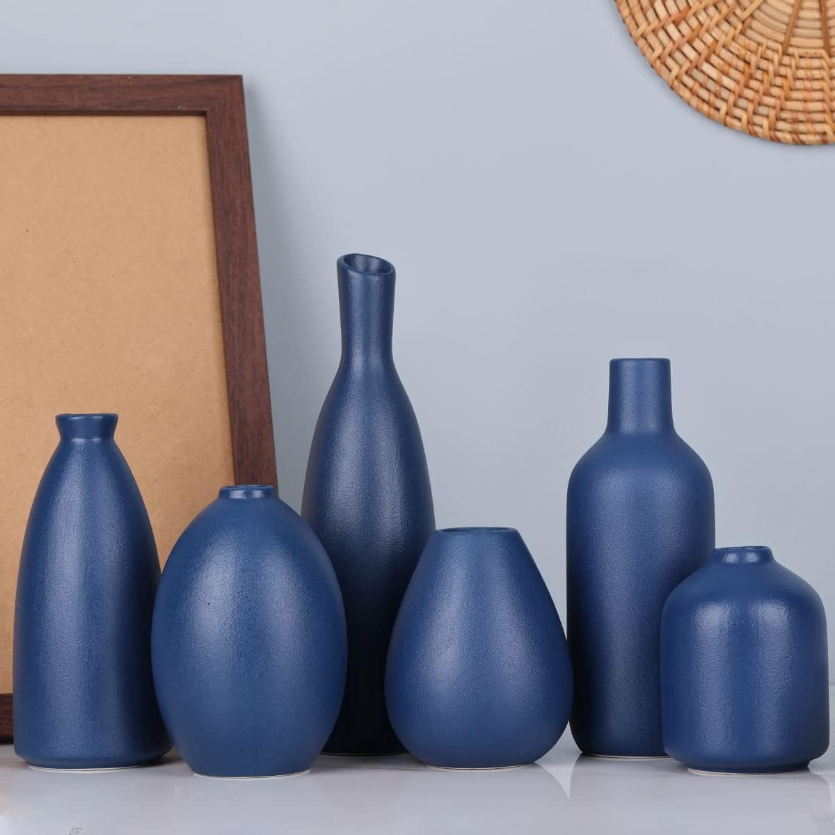 Blue Ceramic Vase / Blue Set / Set of 6