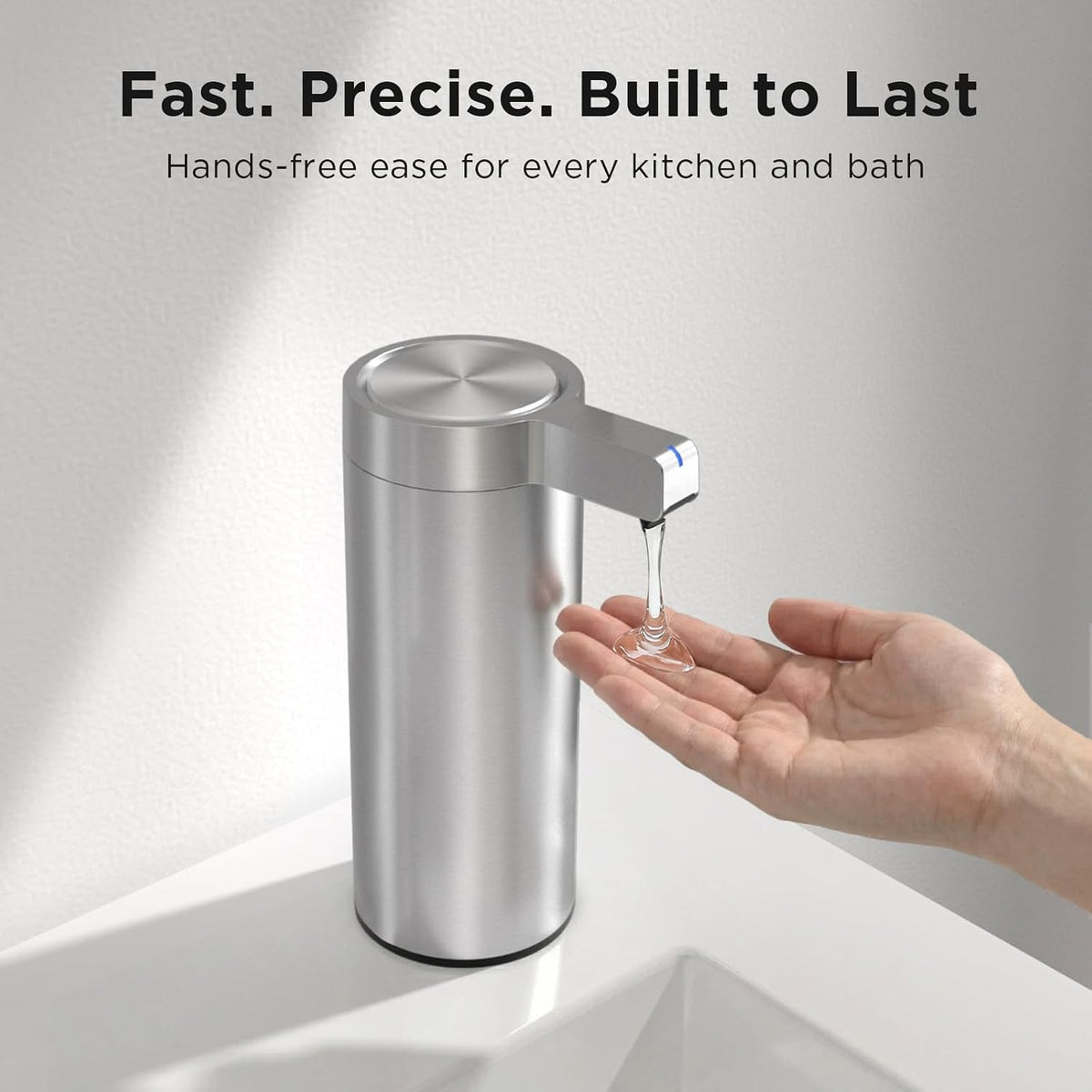 Newise Automatic Soap Dispenser - 9 oz, Rechargeable Touchless Liquid Soap for Kitchen and Bathroom with 3 Adjustable