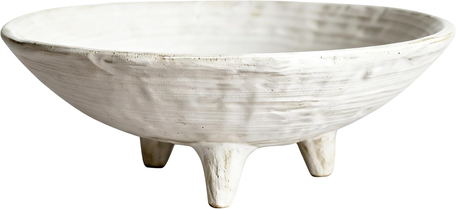 Small Wabi-Sabi Ceramic Bowl / White / 6 Inch