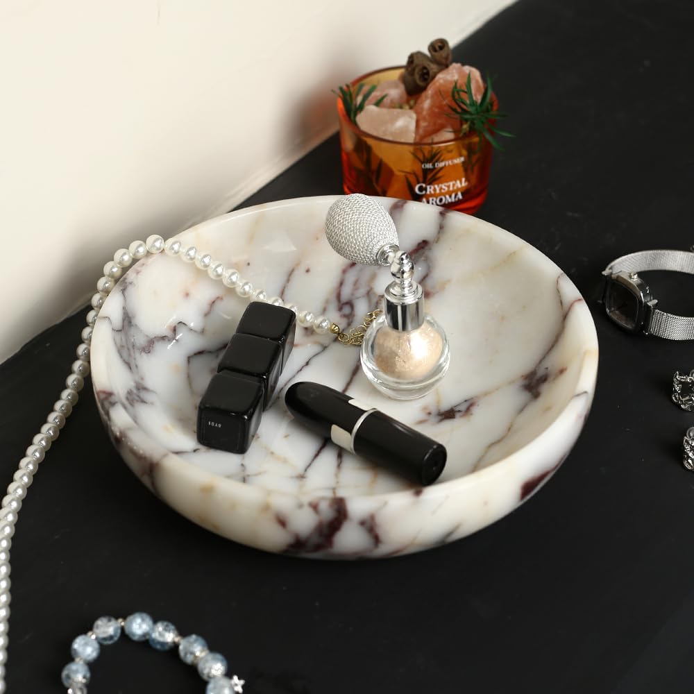 Marble Key Bowl / Calacatta Viola / 7.8 x 1.9