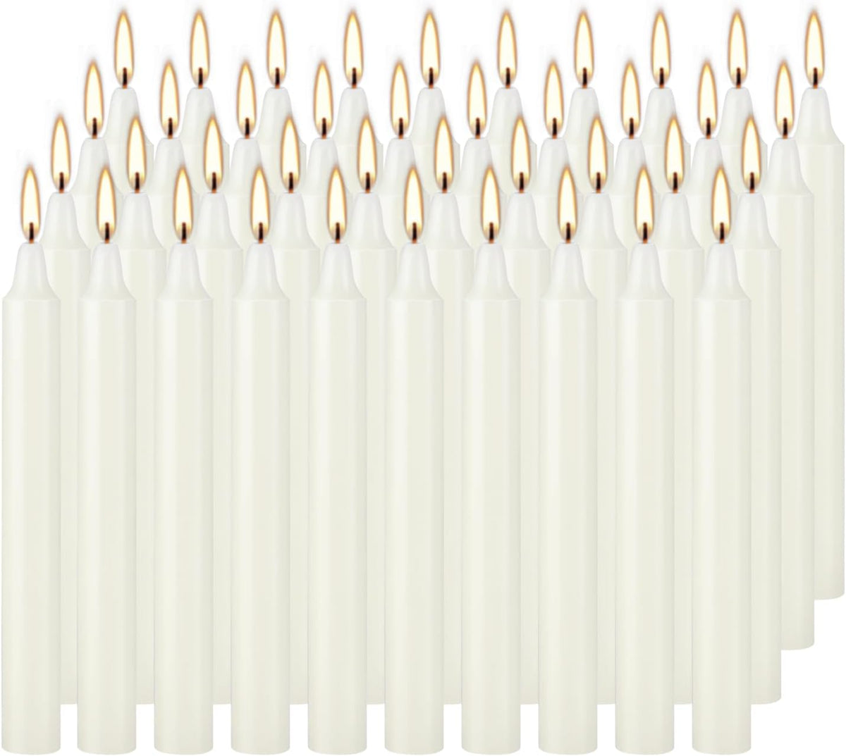 YOROXRG Set of 40 Ivory Candles Mini Unscented Taper Candles for Christmas,Household, Wedding, Rituals, Prayer, Birthdays, Meditation, Altar,Party and Home Décor Candlesticks - 4 Inch Tall