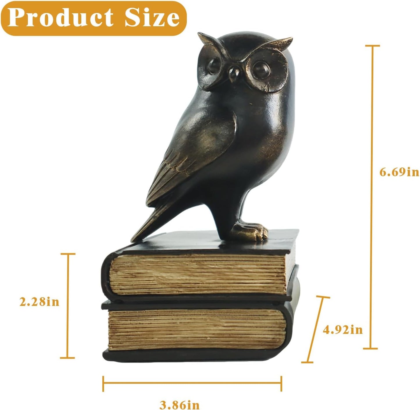 Book Ends / Retro Owl Decorative Bookends / Black