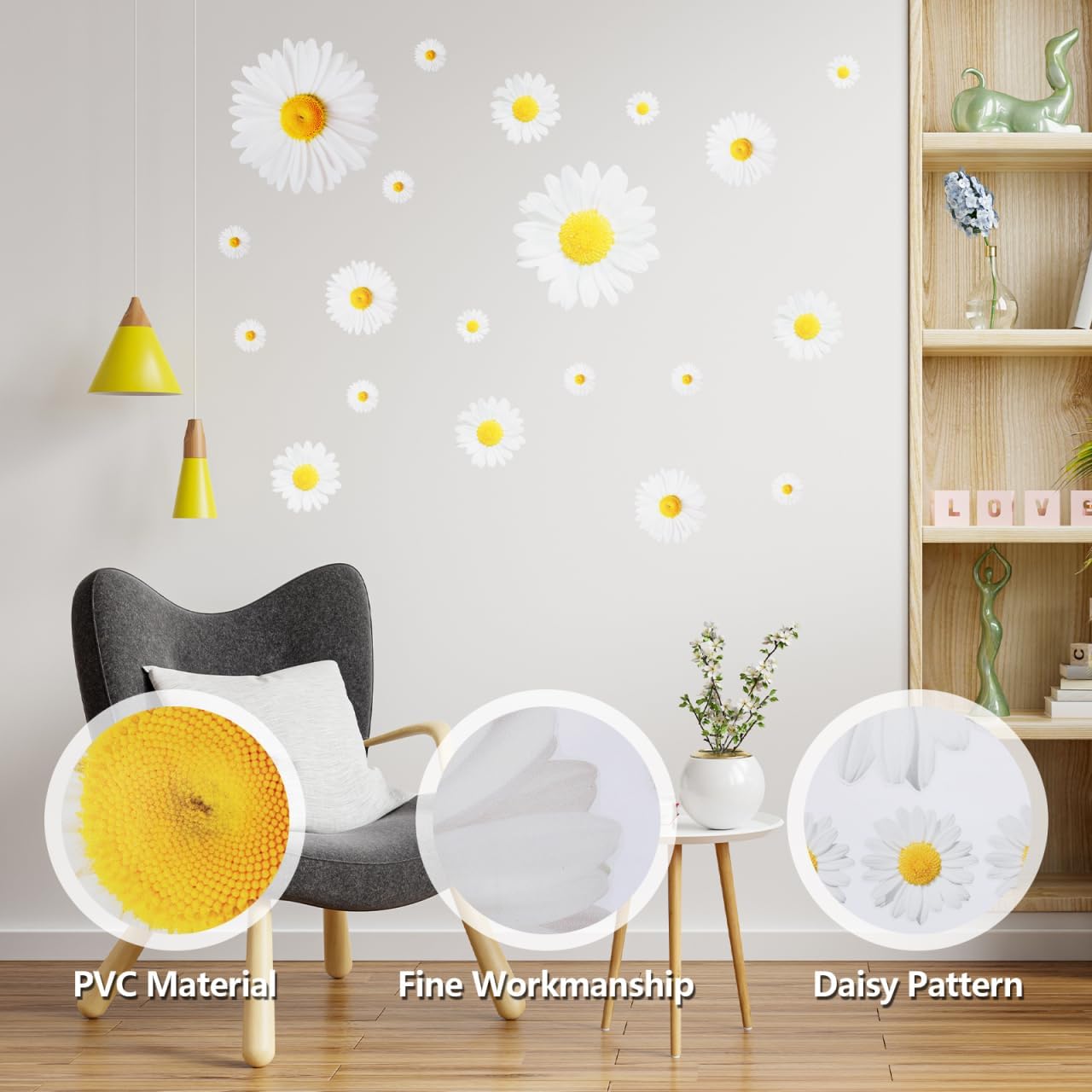 Daisy Wall Stickers Removable Flower Decal