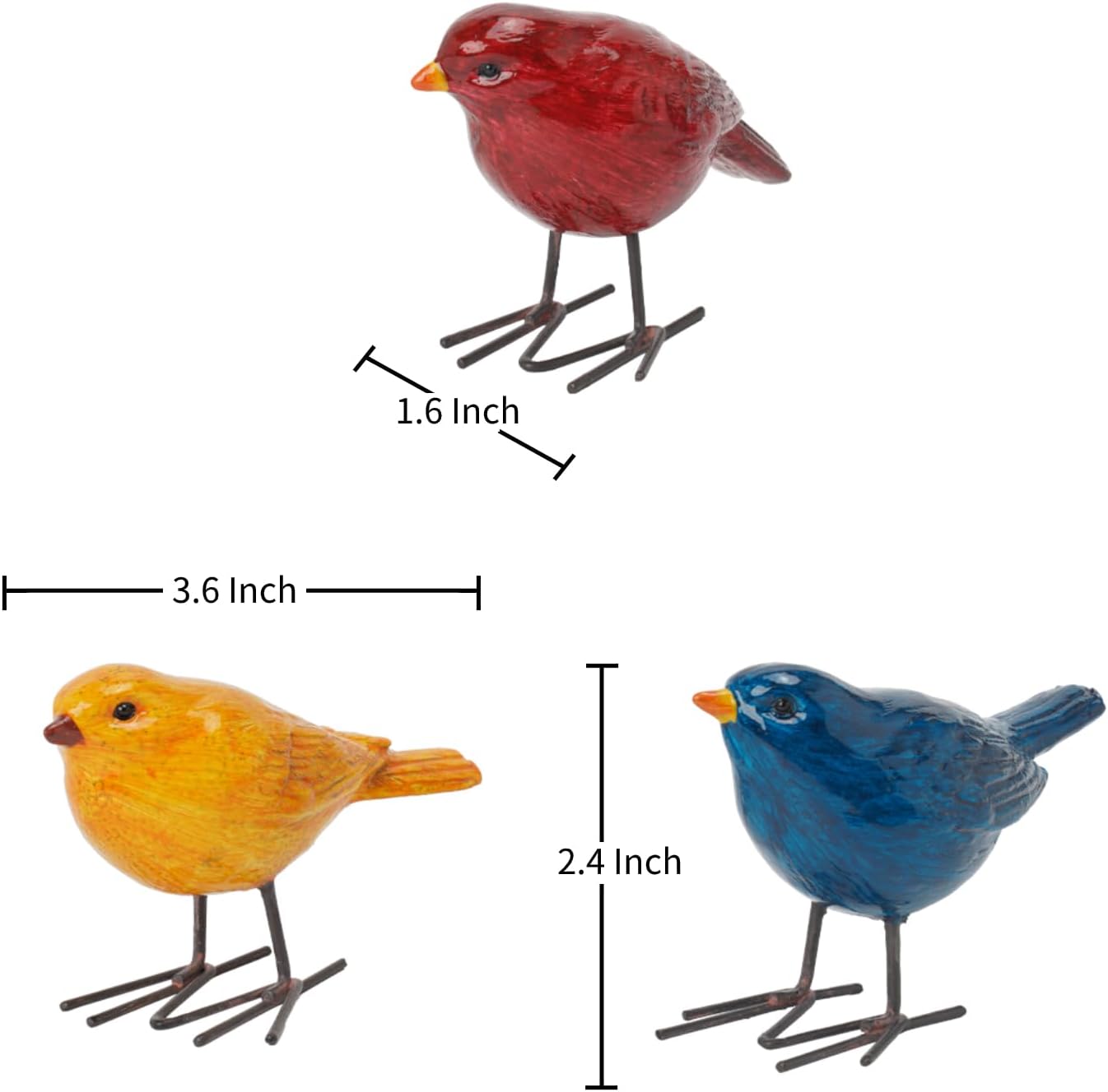 Bird Figurines Home Decor / Set of 3