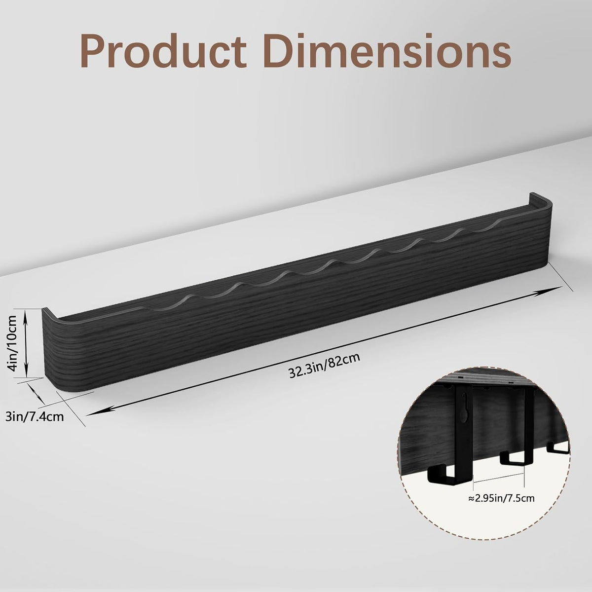 Coat Rack Wall Mount with Hidden Hooks, Wall Hooks with Shelf, Wall Key Holder Mount Wooden Shelf Entryway Hooks for