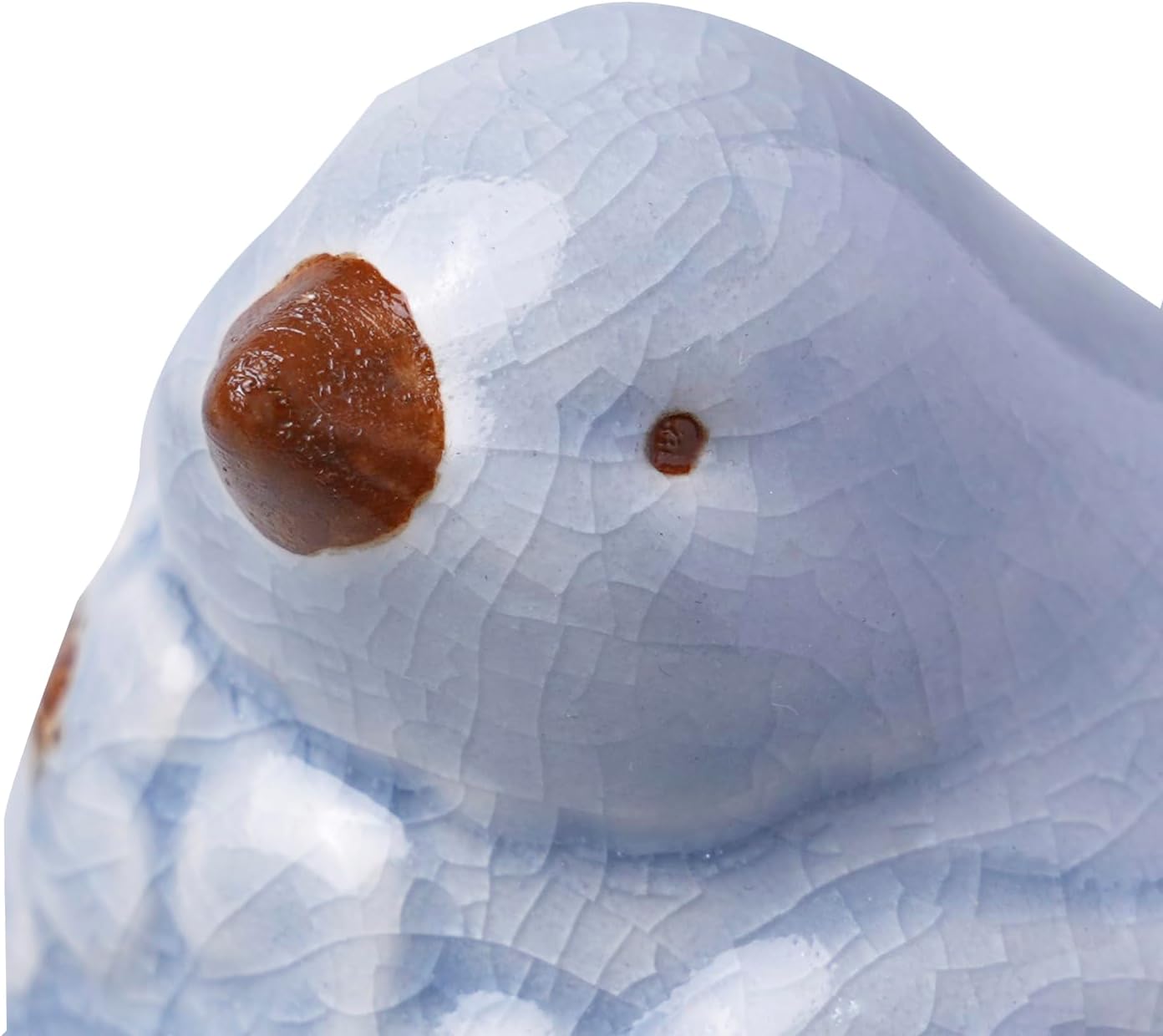 Distressed Ceramic Bird fgurines in Crackle Finish / Set of 2