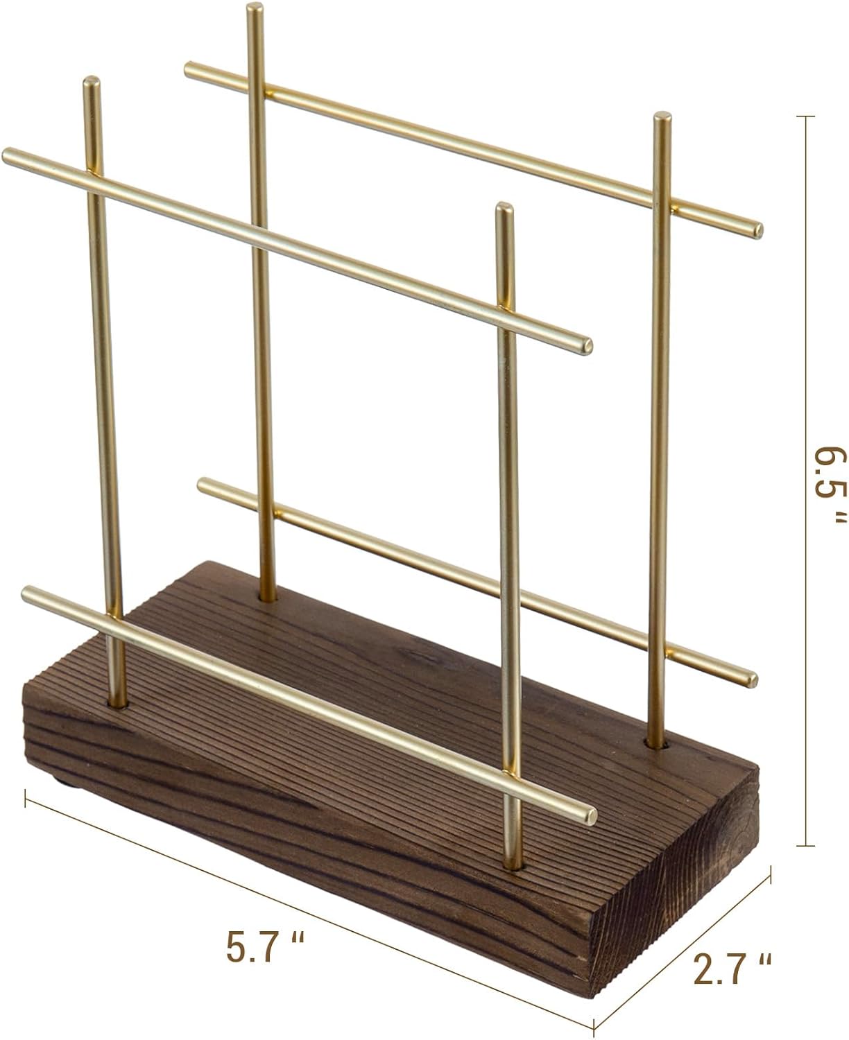 Napkin Holders / Brass-Tone Wire Metal Napkin Dispenser / Brass / Brown
