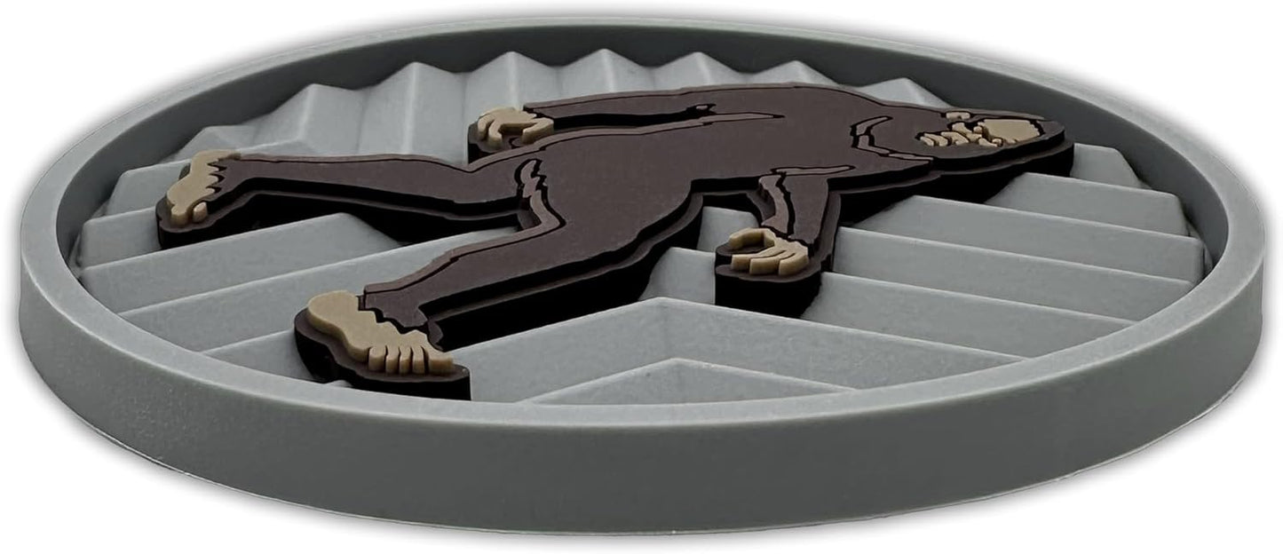 Sasquatch Bigfoot Walking Pose Automotive 3D Textured Silicone Coasters / Sasquatch Walk