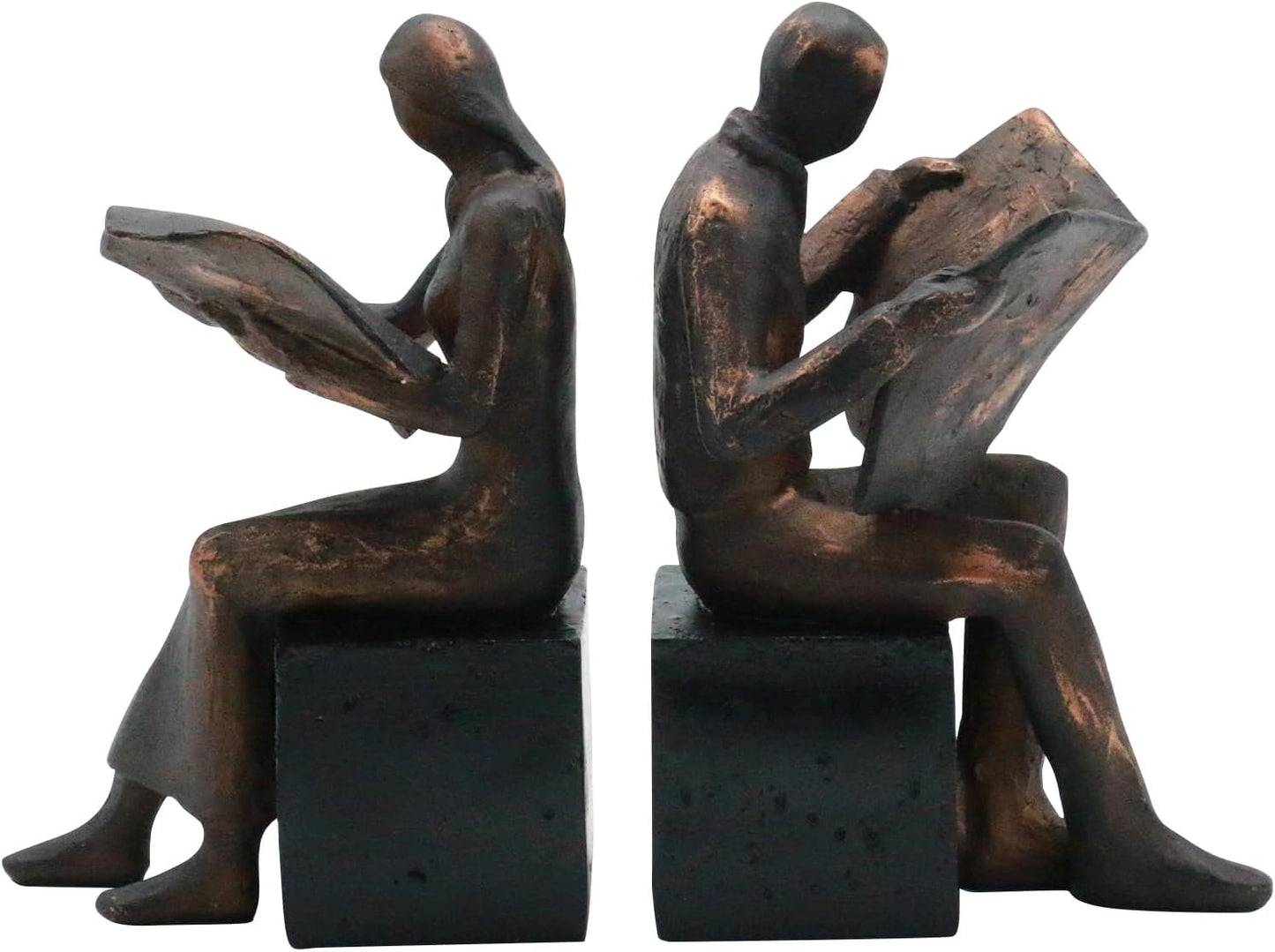 Copper Newspaper Decorative Bookends / Readers