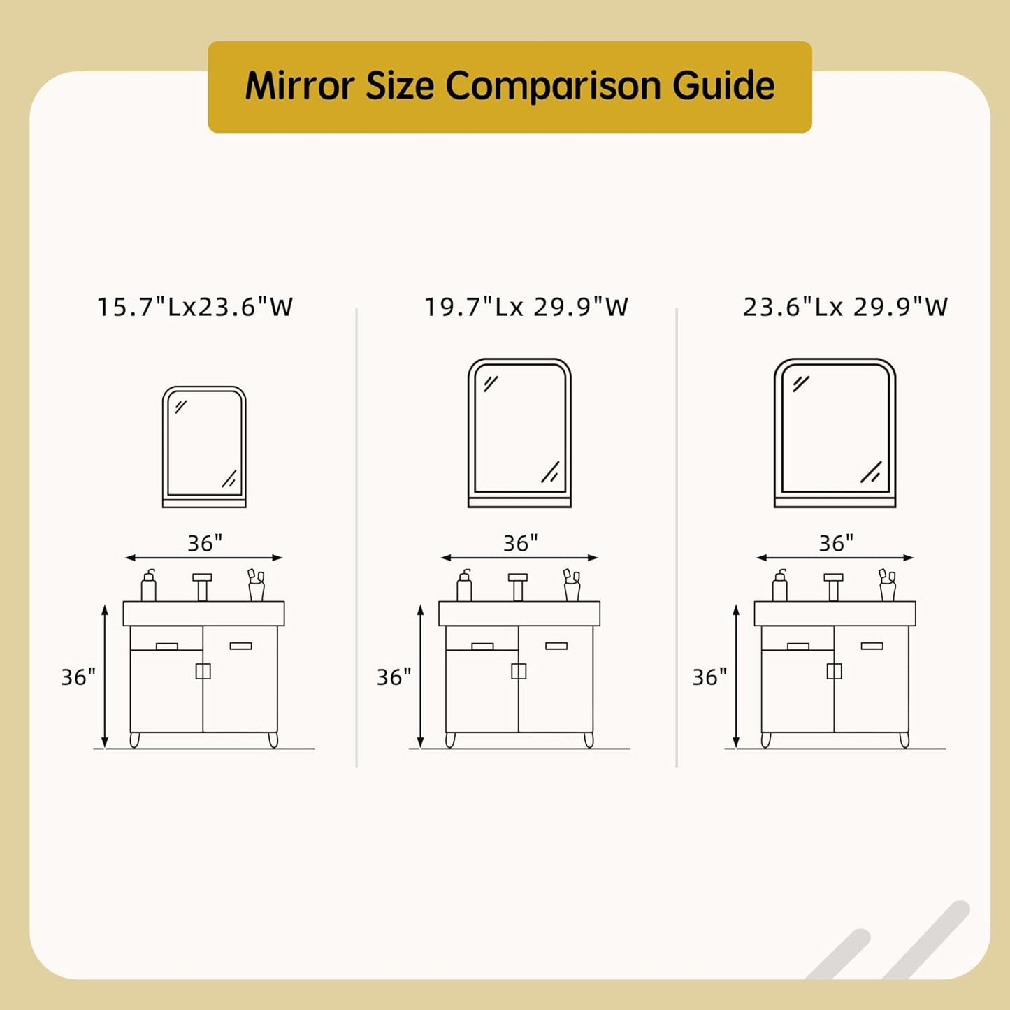 Wall-Mounted Rectangle Metal Mirror / Black / 15.7"L x 23.6"W / 15.7 x 23.6