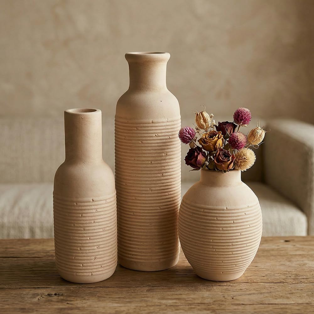 Rustic Farmhouse Vase / Retro1 / Set of 3