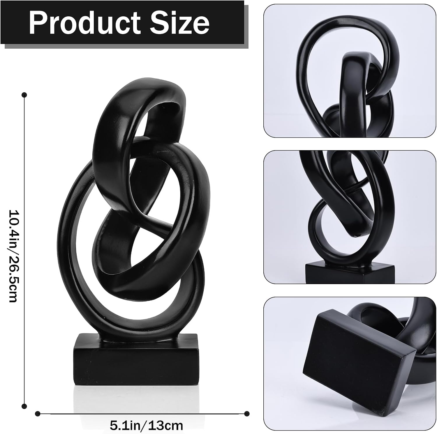 Abstract Knot Sculpture / Black
