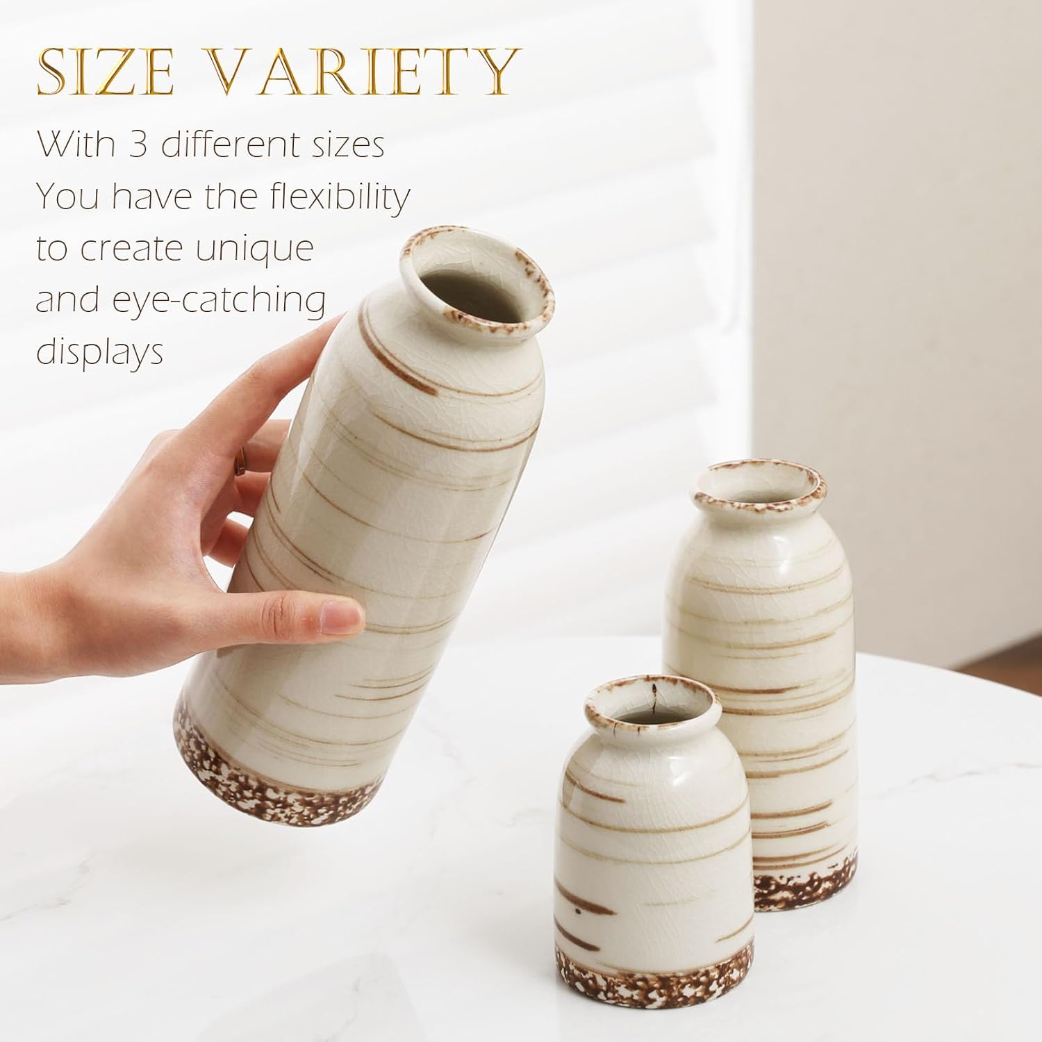 Ceramic Vase / Handcrafted Ceramic Vases / Set A / Set of 3