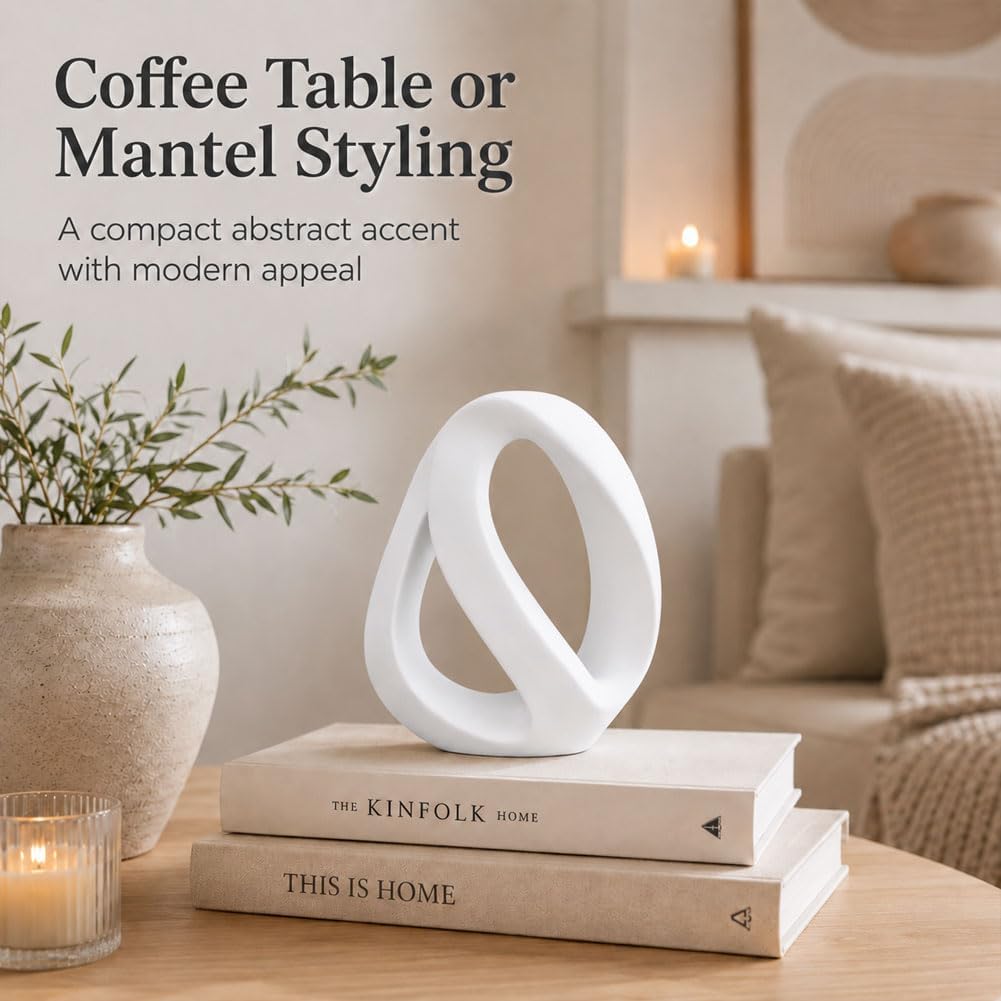 Bookshelf Accent Statue / White