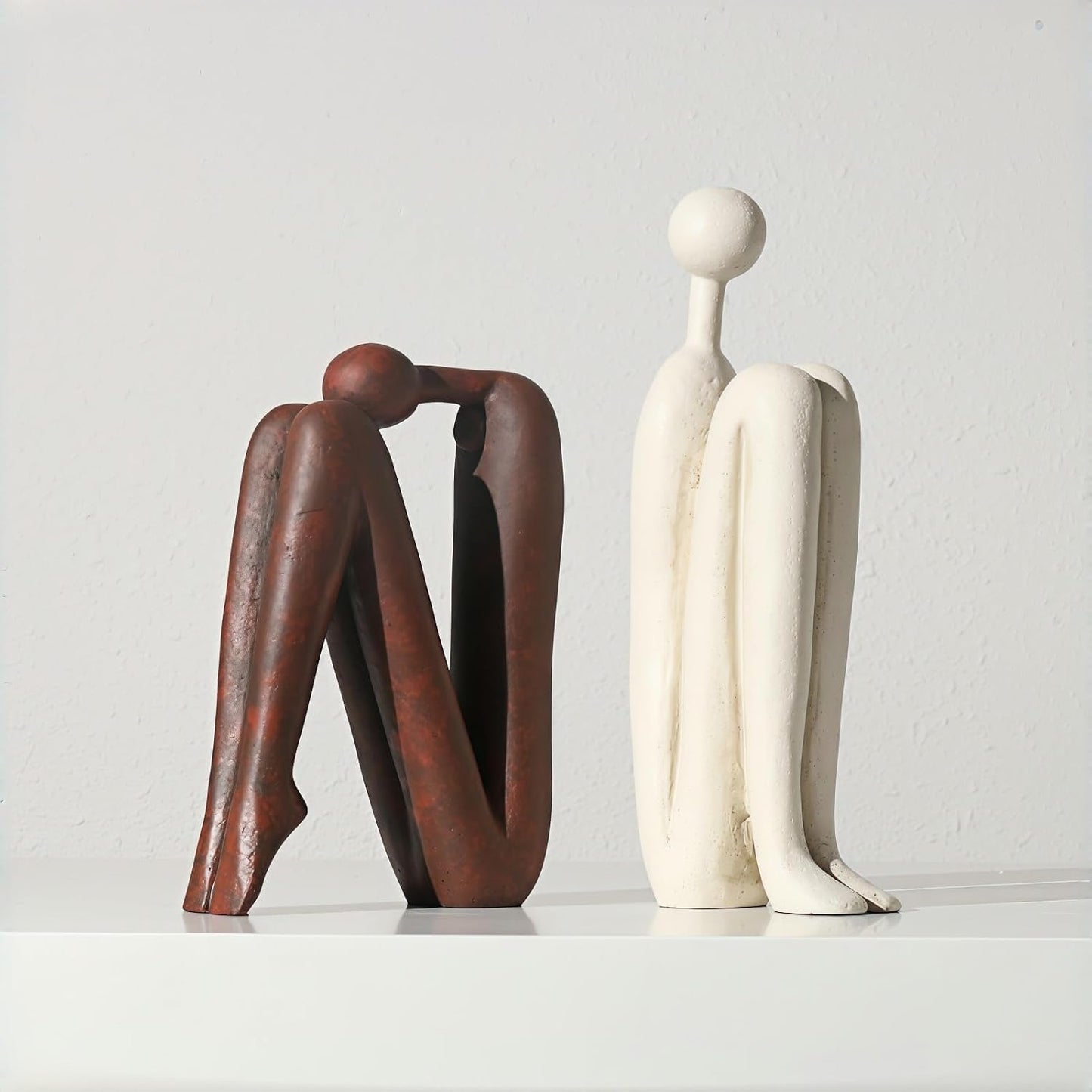 Abstract Thinker Modern Minimalist Decorative Sculpture Bookends / A2