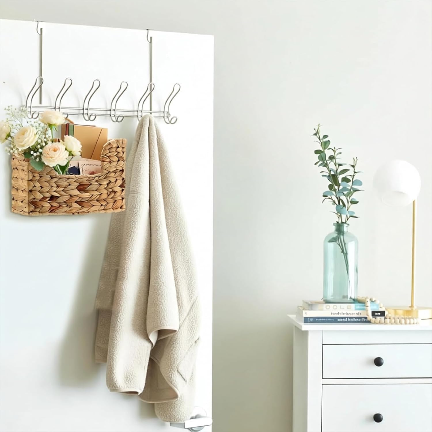 Woven Hanging Magazine Holder / Water Hyacinth
