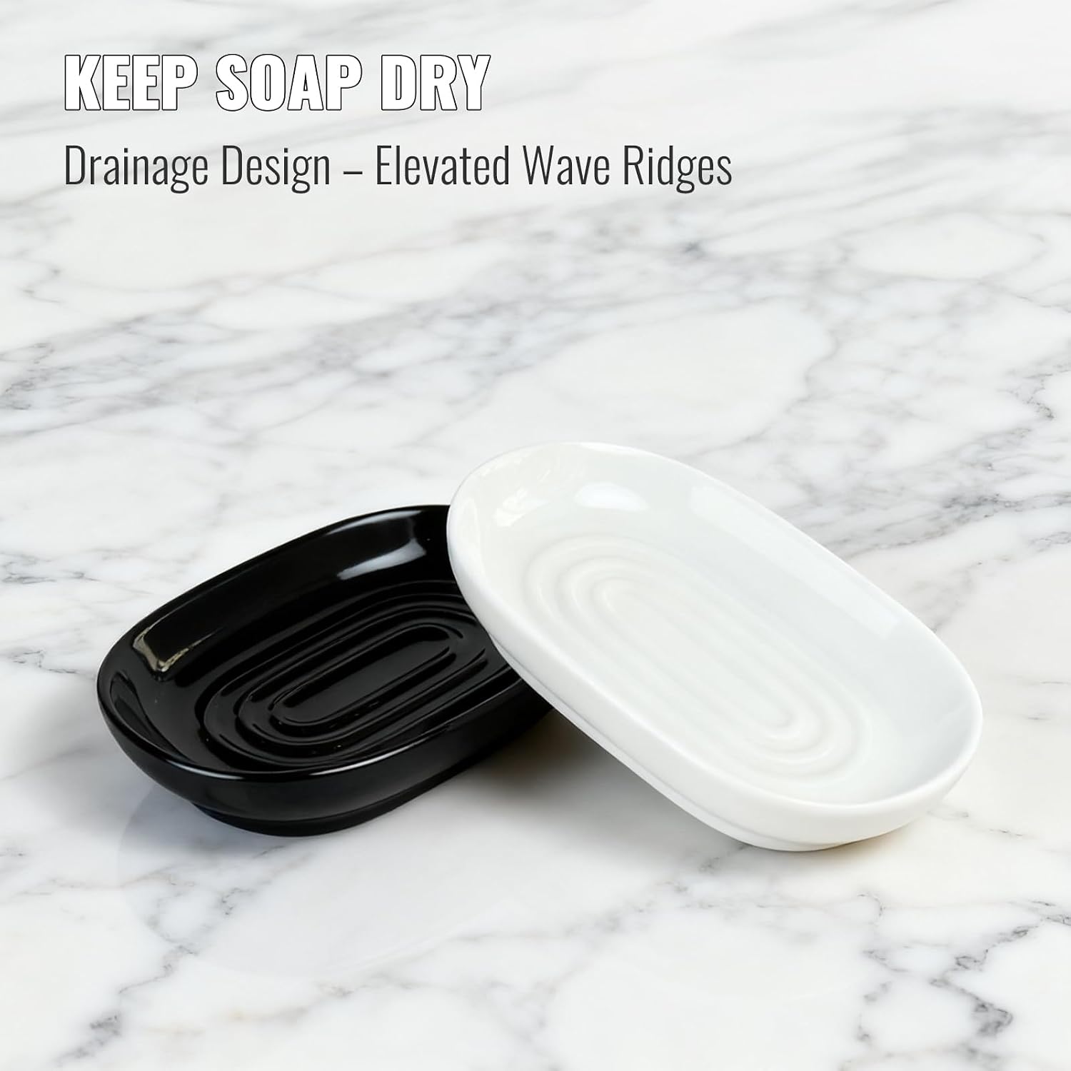Minimalist Bar Soap Holder / White